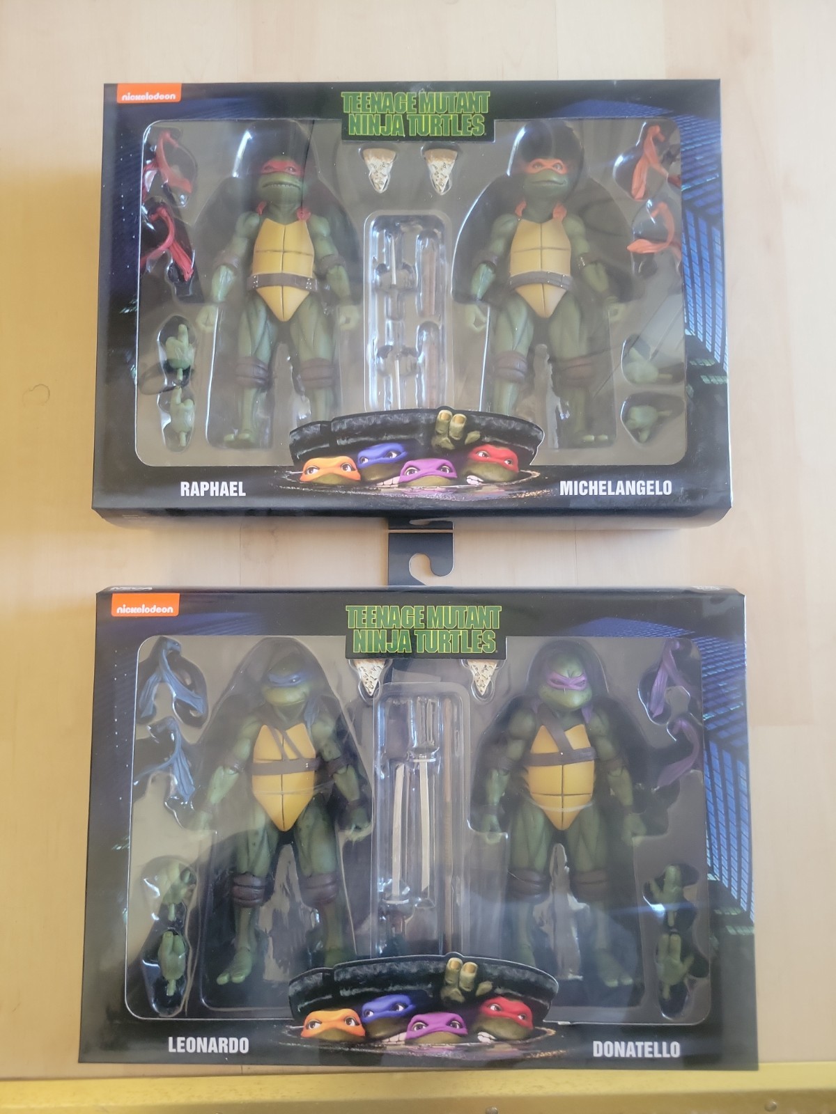 NECA TMNT I 2-Pack Action Figure Set Boxed - Donatello Raphael Michelangelo