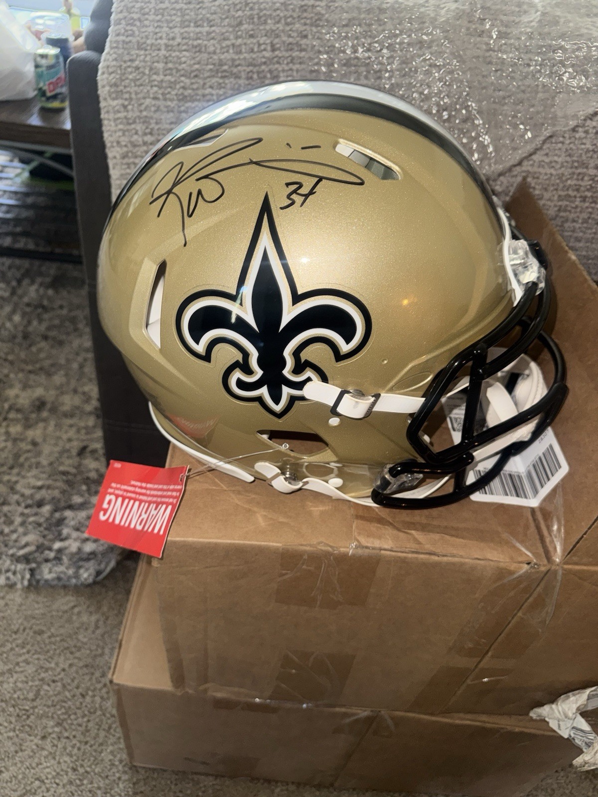 Ricky Williams New Orleans Saints Signed Helmet Fanatics Authentic COA Ricky Williams New Orleans Saints Signed Helmet Fanatics Authentic COA