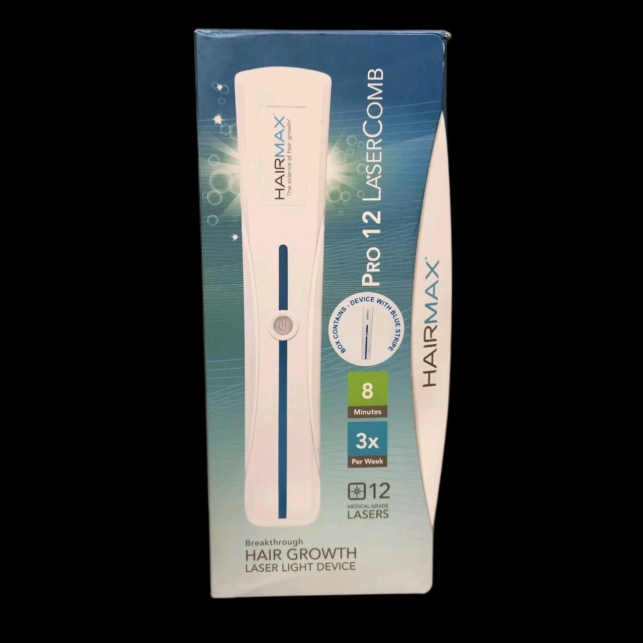 HairMax Pro 12 LaserComb Hair Growth Laser Light Device Hair Loss Treatment NEW 