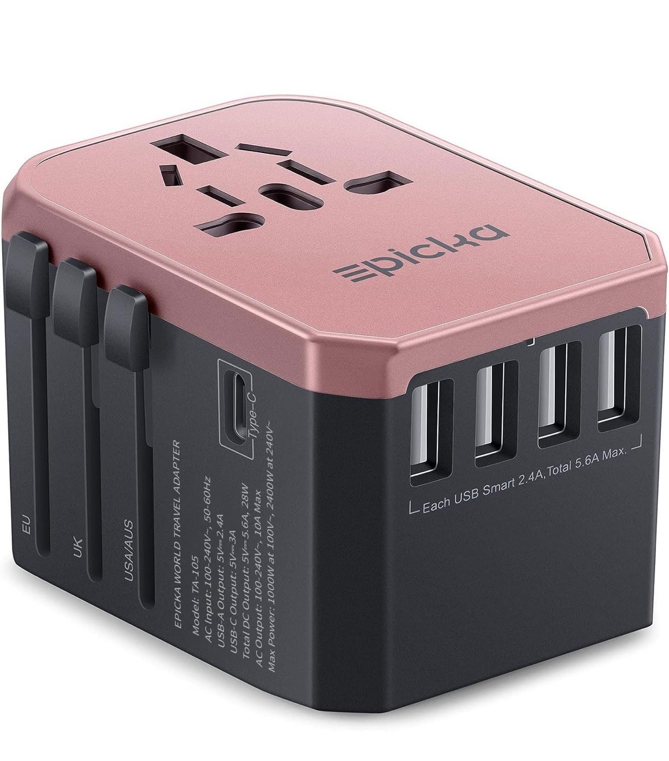 EPICKA Universal Travel Adapter, European Travel Adapter-For Italy, UK, Japan