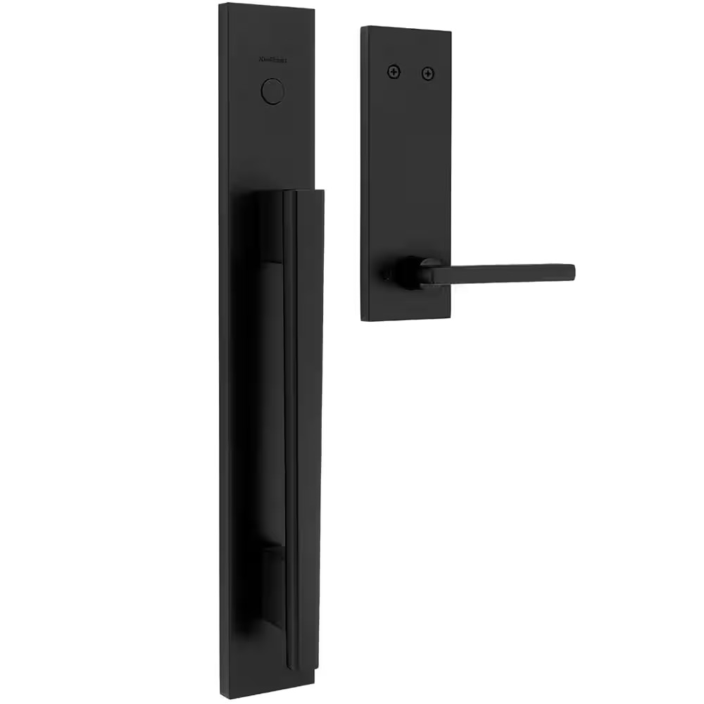 Caerus Matte Black Non Functioning Dummy Door Handleset with Microban Protection Caerus Matte Black Non Functioning Dummy Door Handleset with Microban Protection