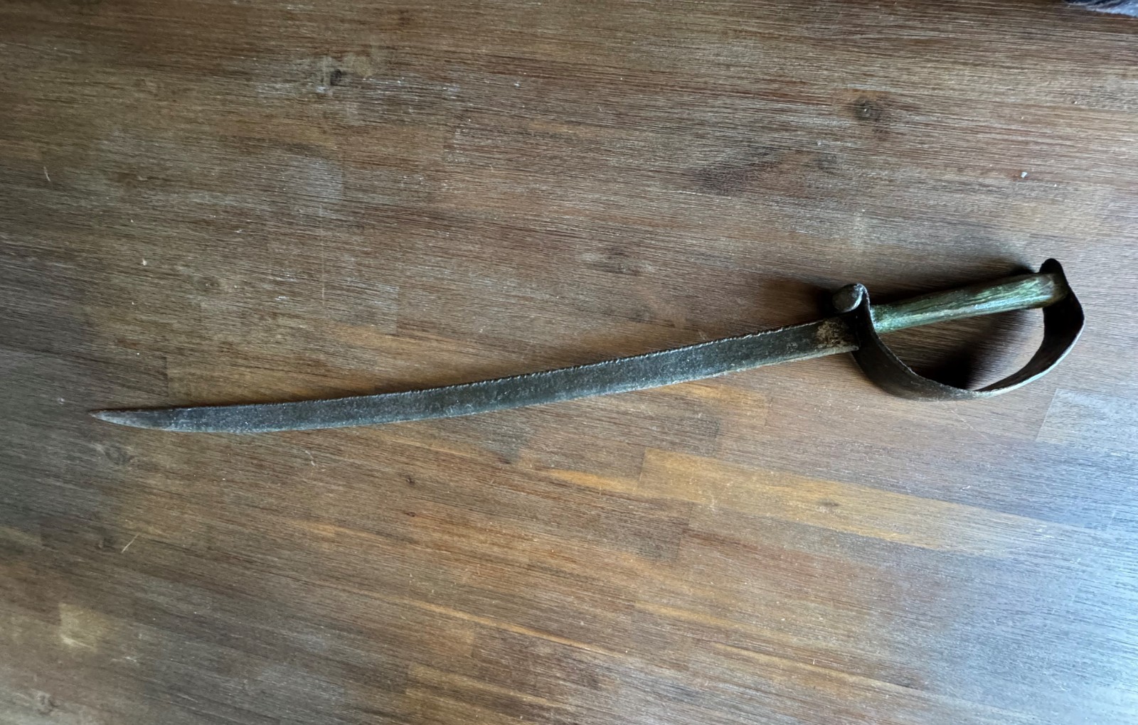 Antique Hand Forged Saber Sword Balkan Ethnographic Iron Blade