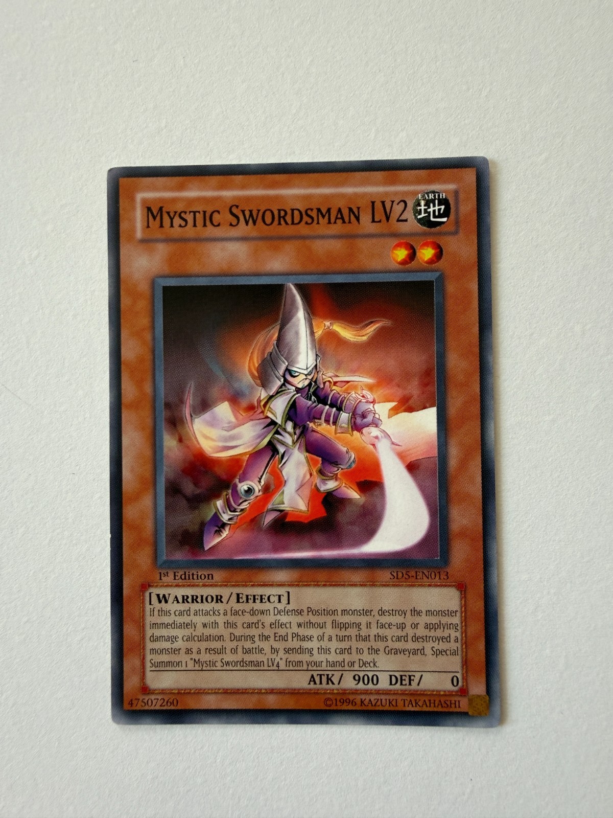 Yu-Gi-Oh Mystic Swordsman Lv2 1st Edition