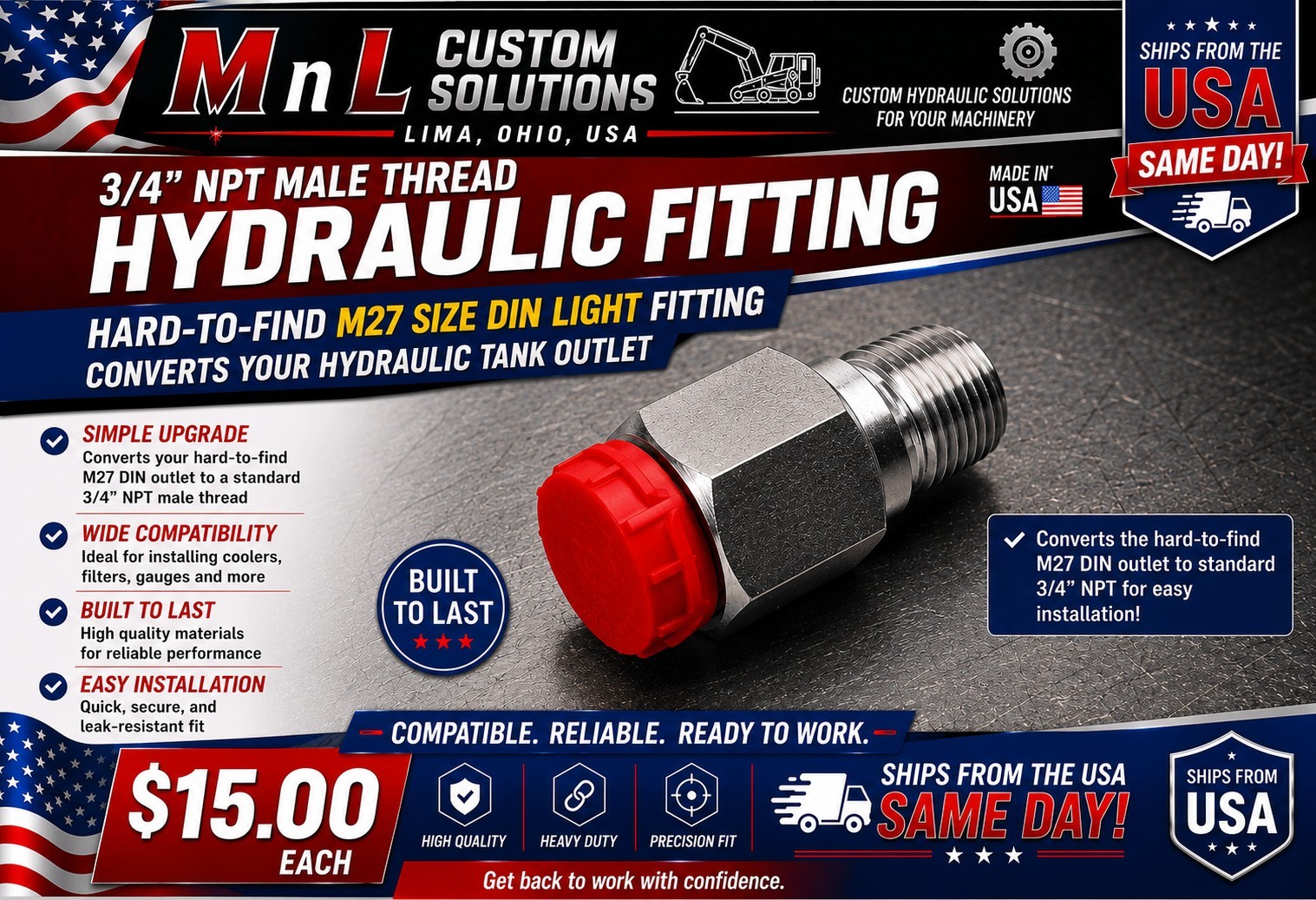 Chinese Mini X Or Skid (One) m27 x 1.5 DIN L Female to 3/4 Chinese Mini X Or Skid (One) m27 x 1.5 DIN L Female to 3/4