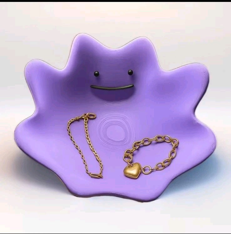Rare Ditto Dish Pokemon Candy Plate Bowl Keys Jewelry Display Organizer New