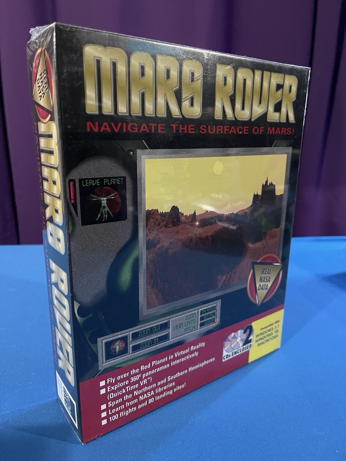 Mars Rover (PC) Big Box Computer Game New Sealed Authentic Vintage 1996 CD-ROM