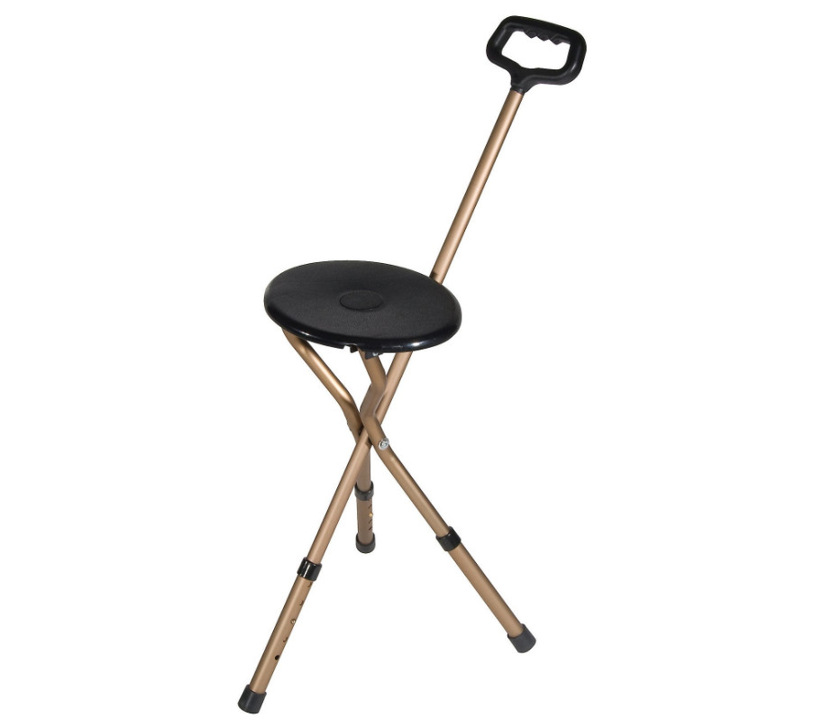 Drive Medical Folding Lightweight Cane Seat-Bronze Drive Medical Folding Lightweight Cane Seat-Bronze