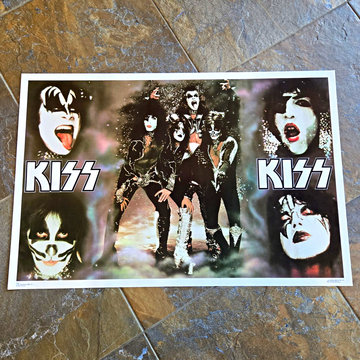 Kiss 4 Faces Poster Print  Mint 24x36