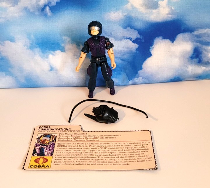 VTG. 1985 G.I. Joe Cobra Communications TELE-VIPERS  action figure 99% complete