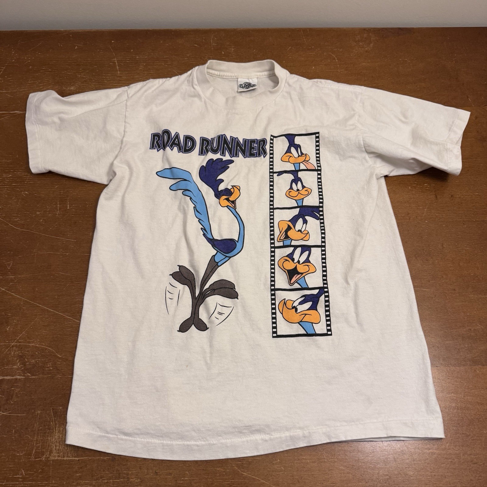 VINTAGE  Road Runner  Shirt Mens Large White Looney TunesACME Clothing USA 90s