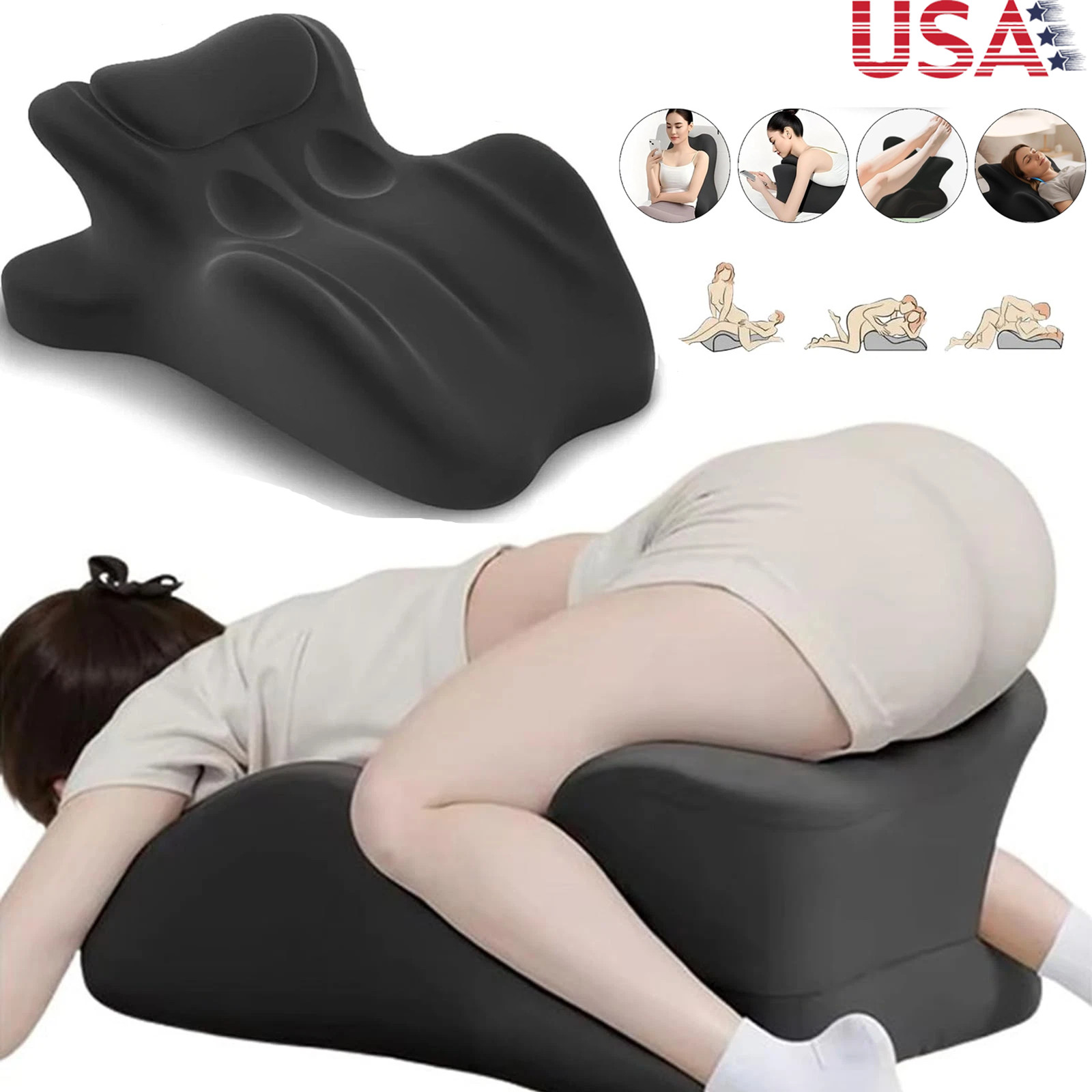 Sweet Spot Couple Pillow Couple Pillow Hip Pad Wedge Pillow Memory Foam 27°Angle