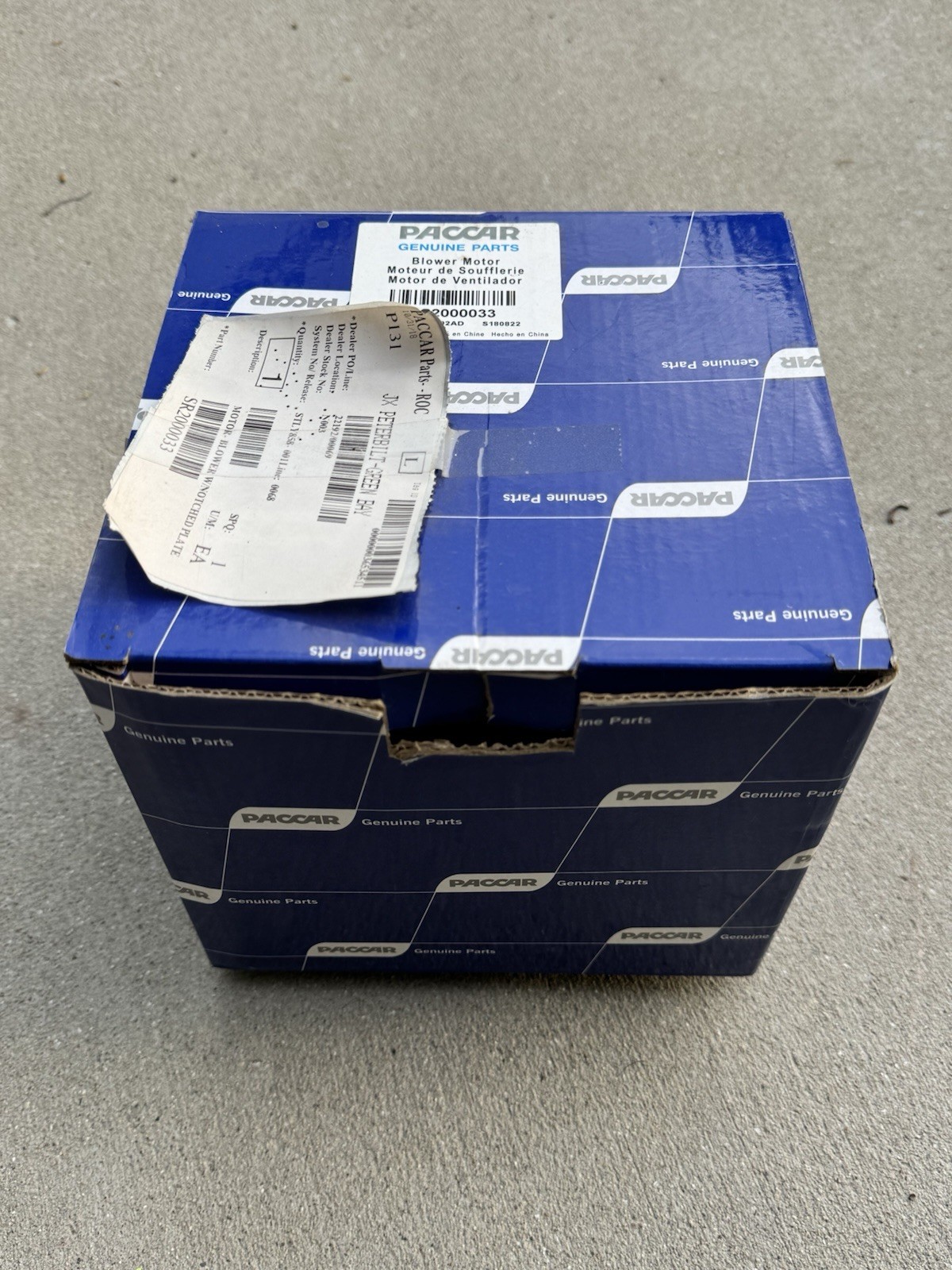 NEW GENUINE PACCAR PART ~ OEM ~ HVAC BLOWER MOTOR ASSEMBLY ~ SR2000033 Notched