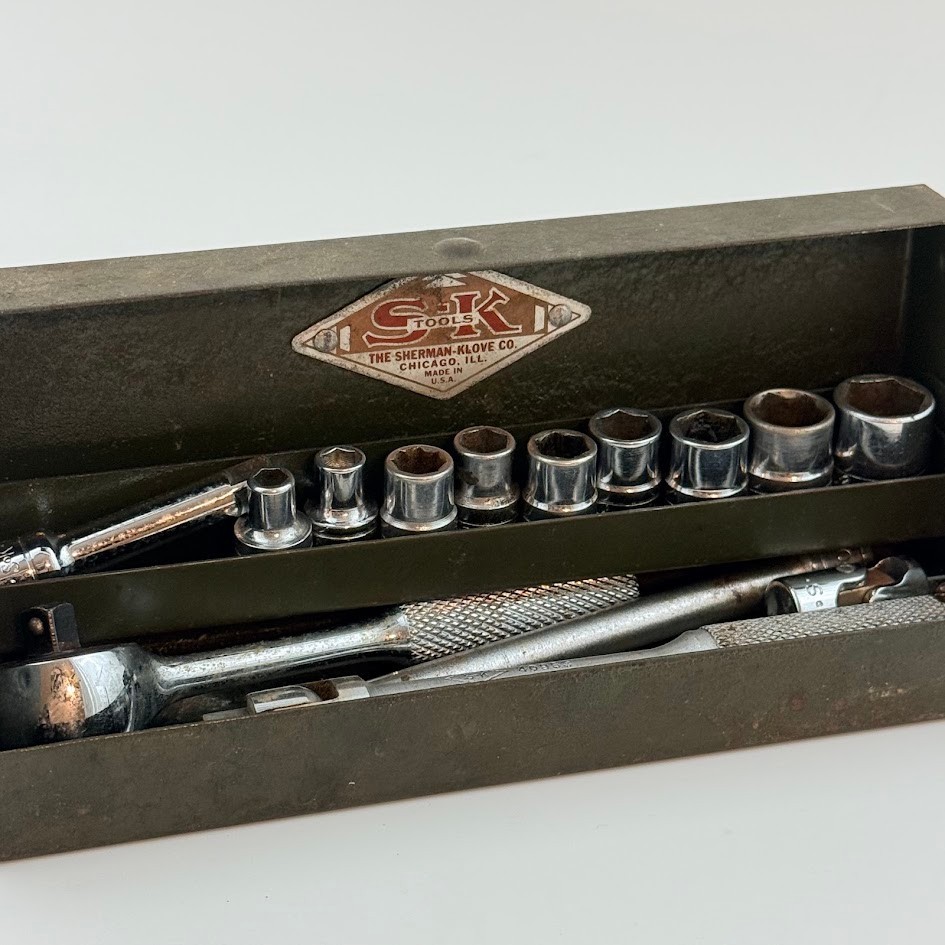 Vtg S-K SK Tool Breaking Bar Socket Set Ratchet Extension 1/4\ Vtg S-K SK Tool Breaking Bar Socket Set Ratchet Extension 1/4\