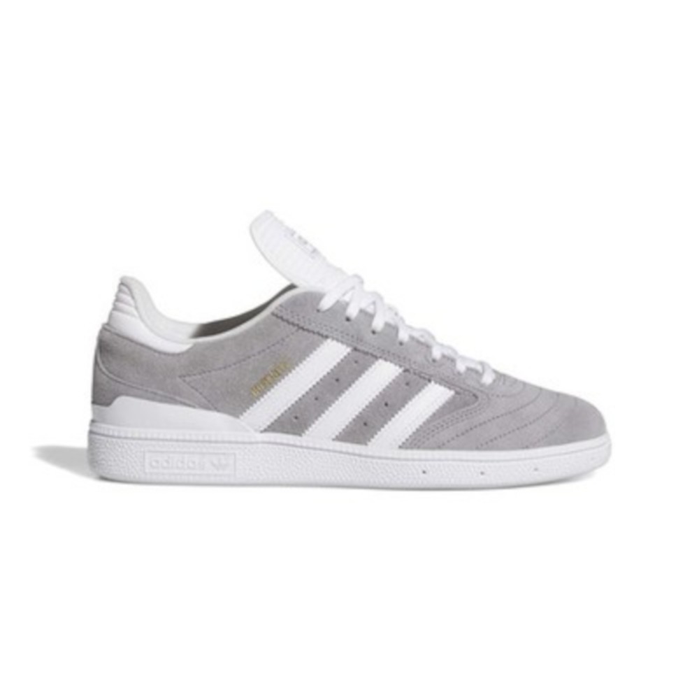 NEW Men\'s Adidas BUSENITZ Skate Shoes Grey Three / White Size 13.5 M