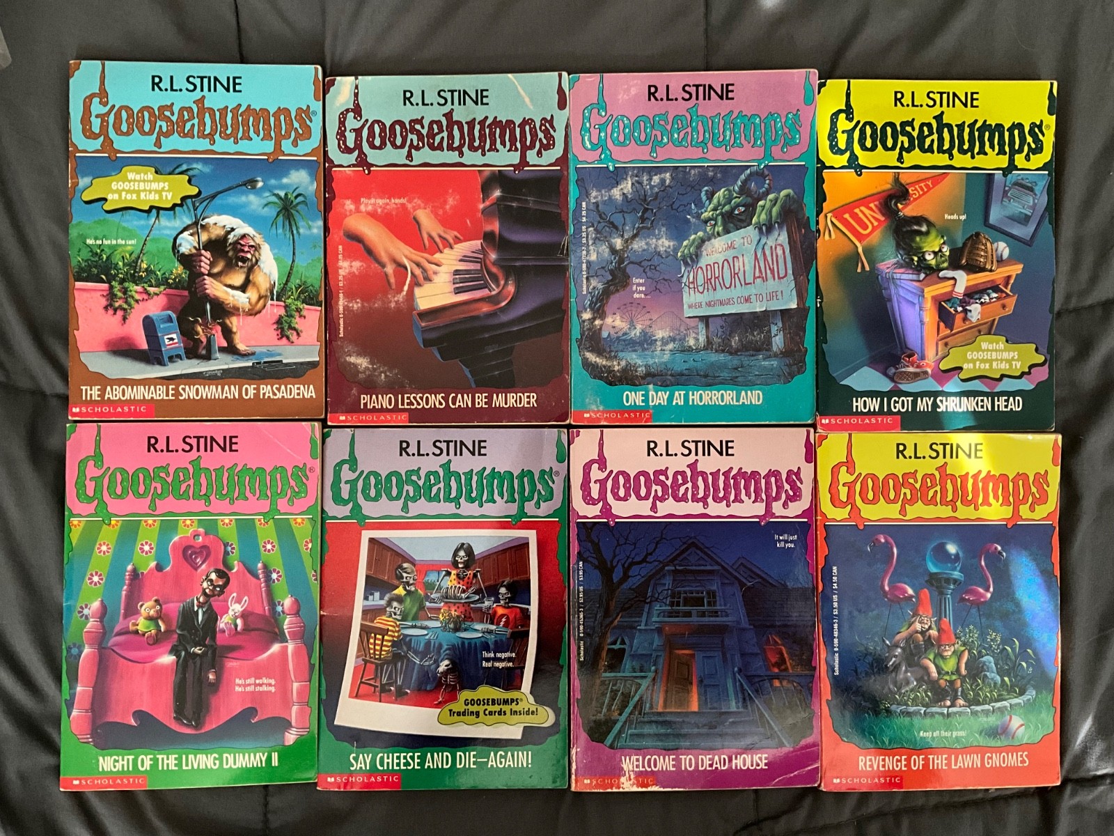 Lot of 8 Vintage Goosebumps Books R.L. Stine 90s Softcover