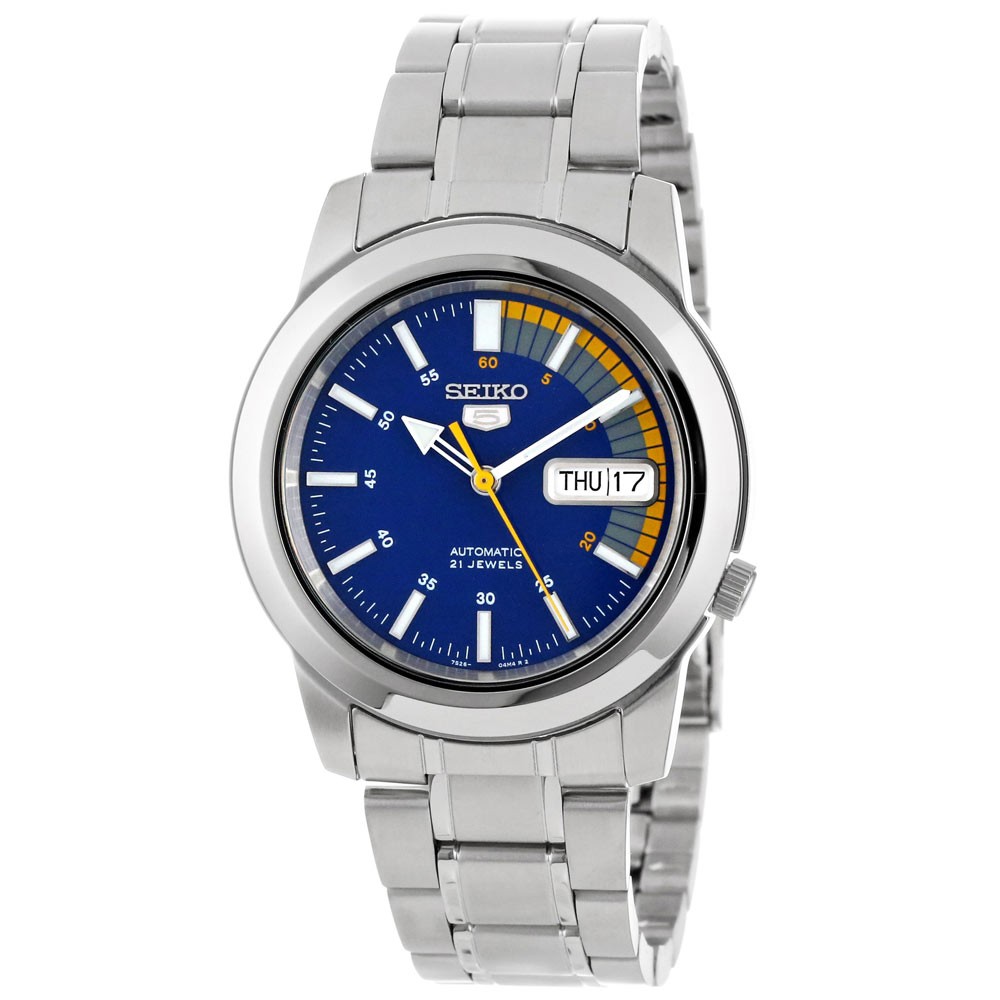 Seiko SNKK27 Gent\'s Automatic Steel Bracelet Blue Dial Watch