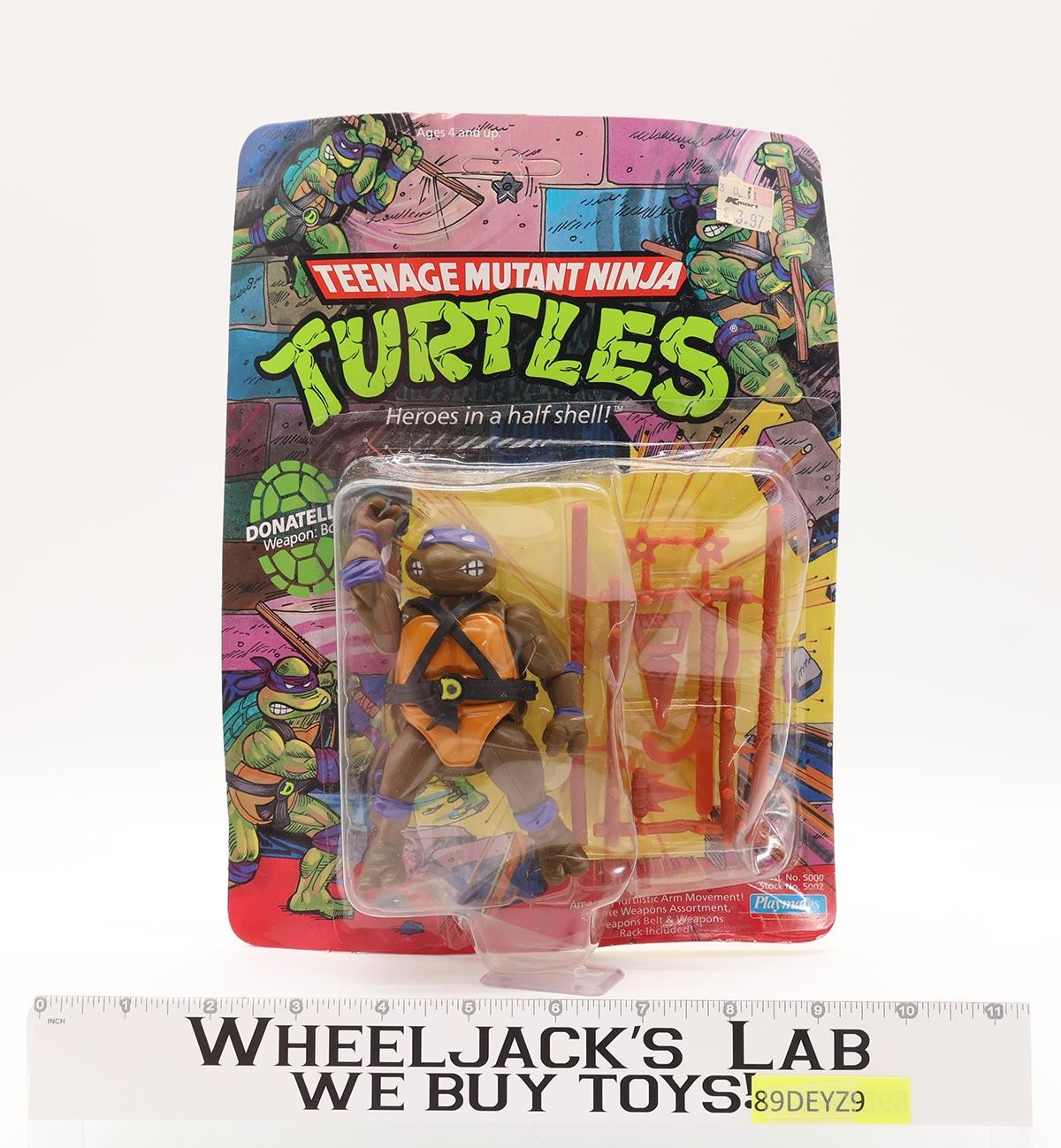 Donatello 10 Back Teenage Mutant Ninja Turtles TMNT 1988 Playmates NEW SEALED