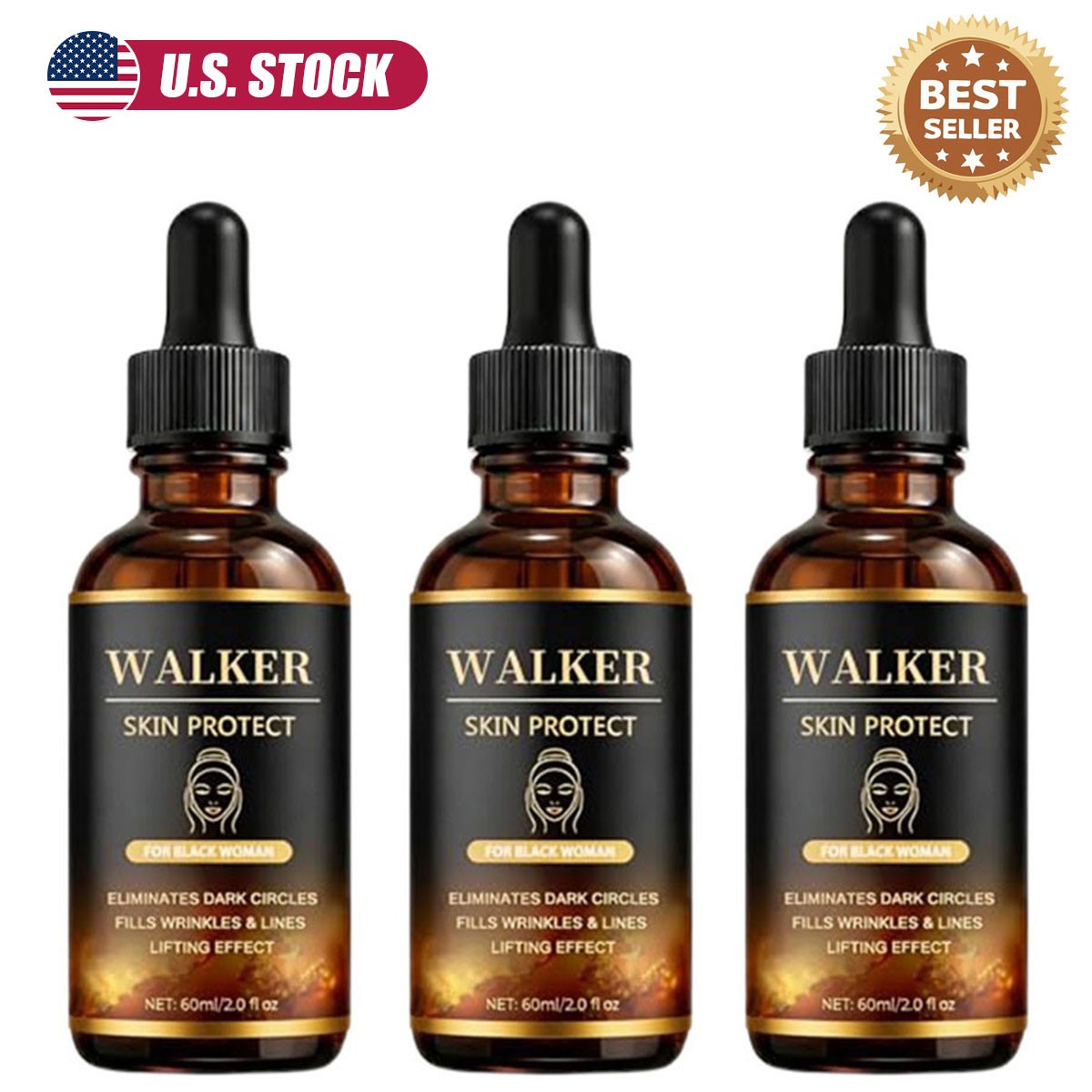 3x Walker Skin Protect Serum for Black Women – Hydrating, Anti-Aging,Antioxidant