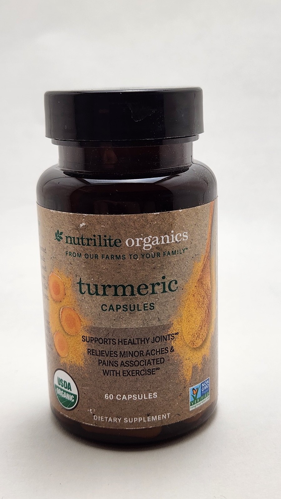 Nutrilite Organics Turmeric Capsules 60 Count Joint USDA Organic