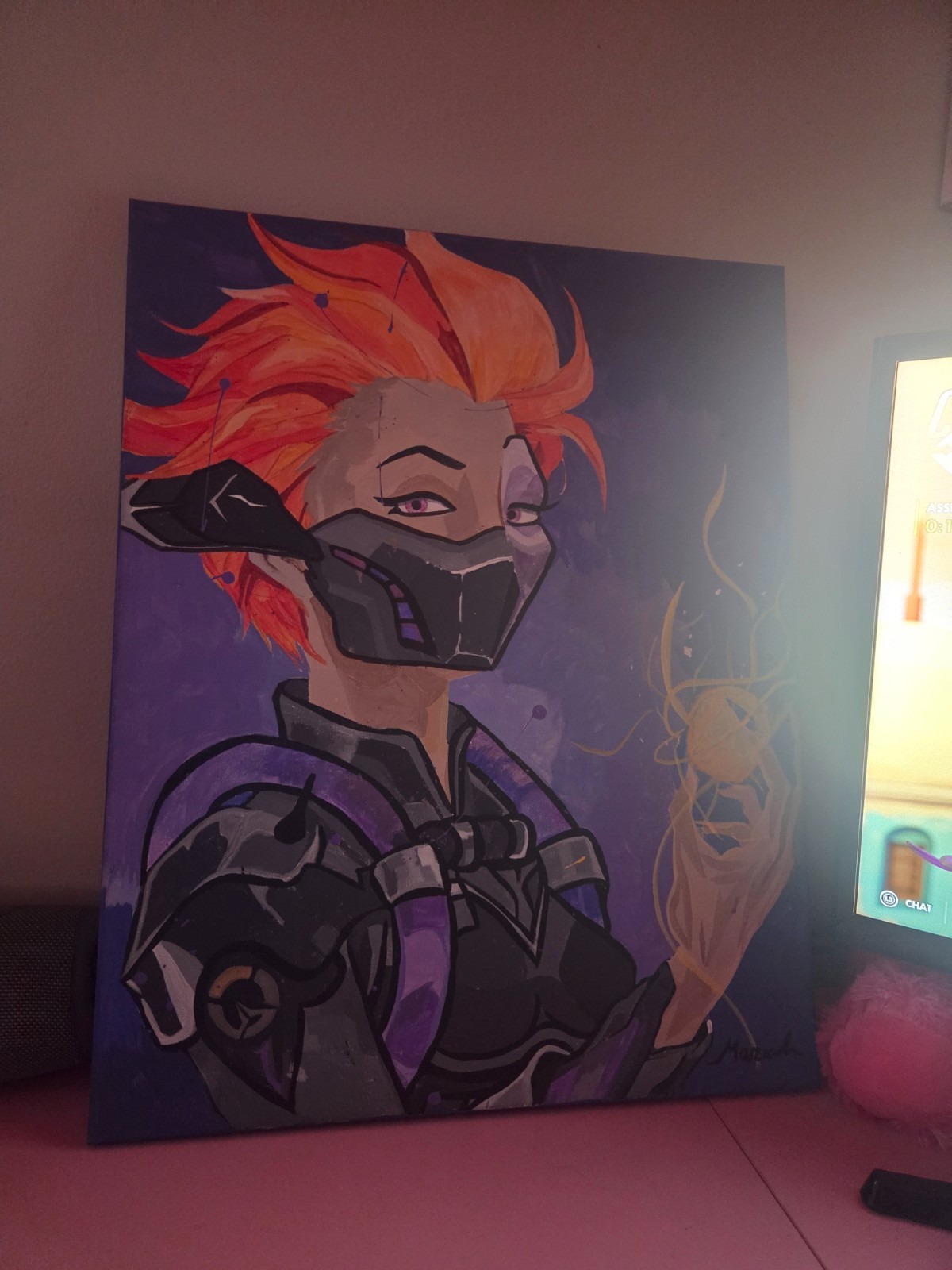 Moira Overwatch painting art 16x20 Moira Overwatch painting art 16x20