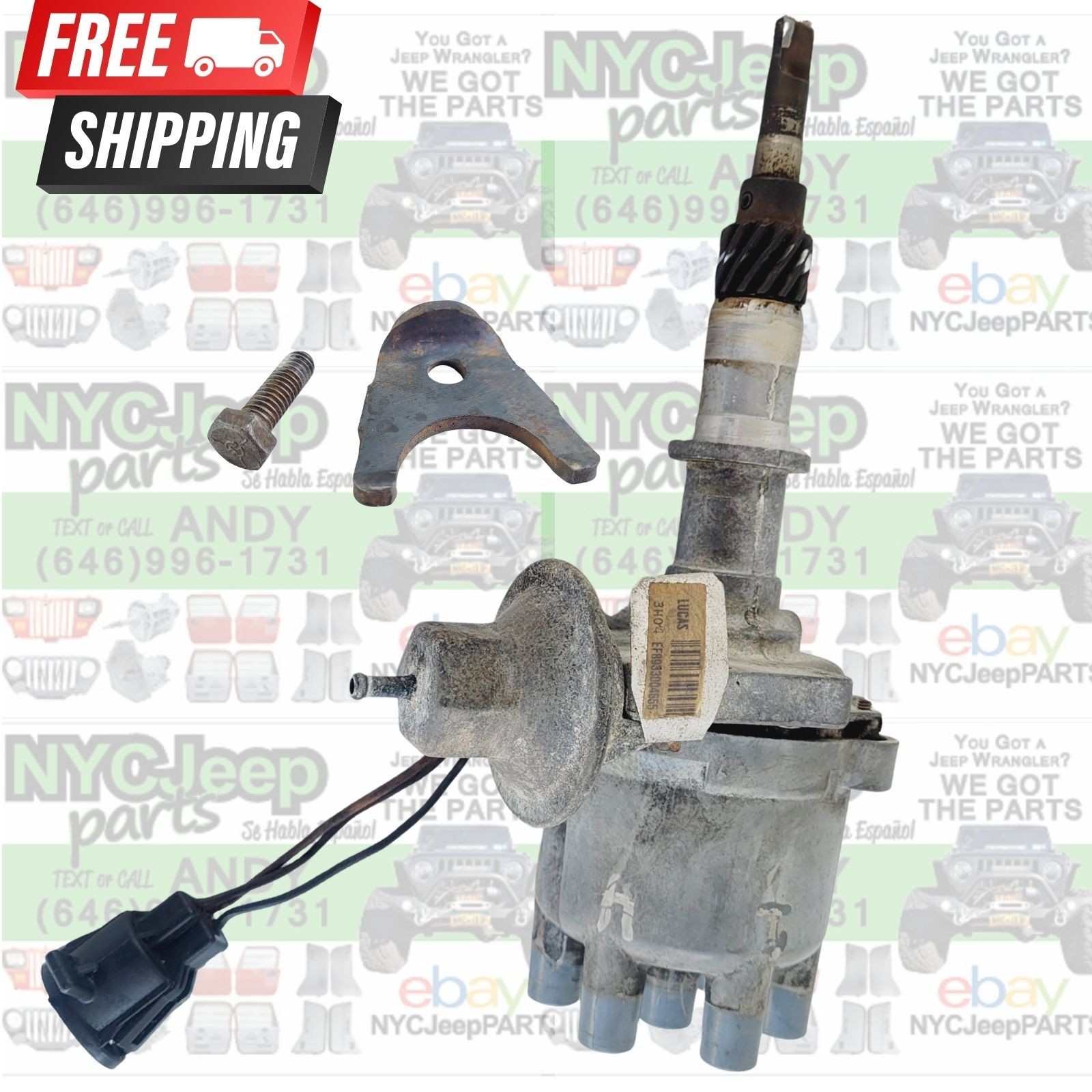 Ignition Distributor 4.2L 6CYL 258 Jeep Wrangler YJ CJ 82-90 EF8933004655 LUCAS
