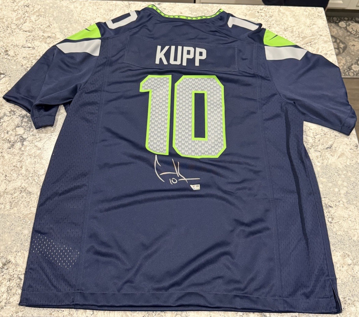 Cooper Kupp Fanatics Signed Jersey COA Under Wraps Seahawks RARE Authentic M