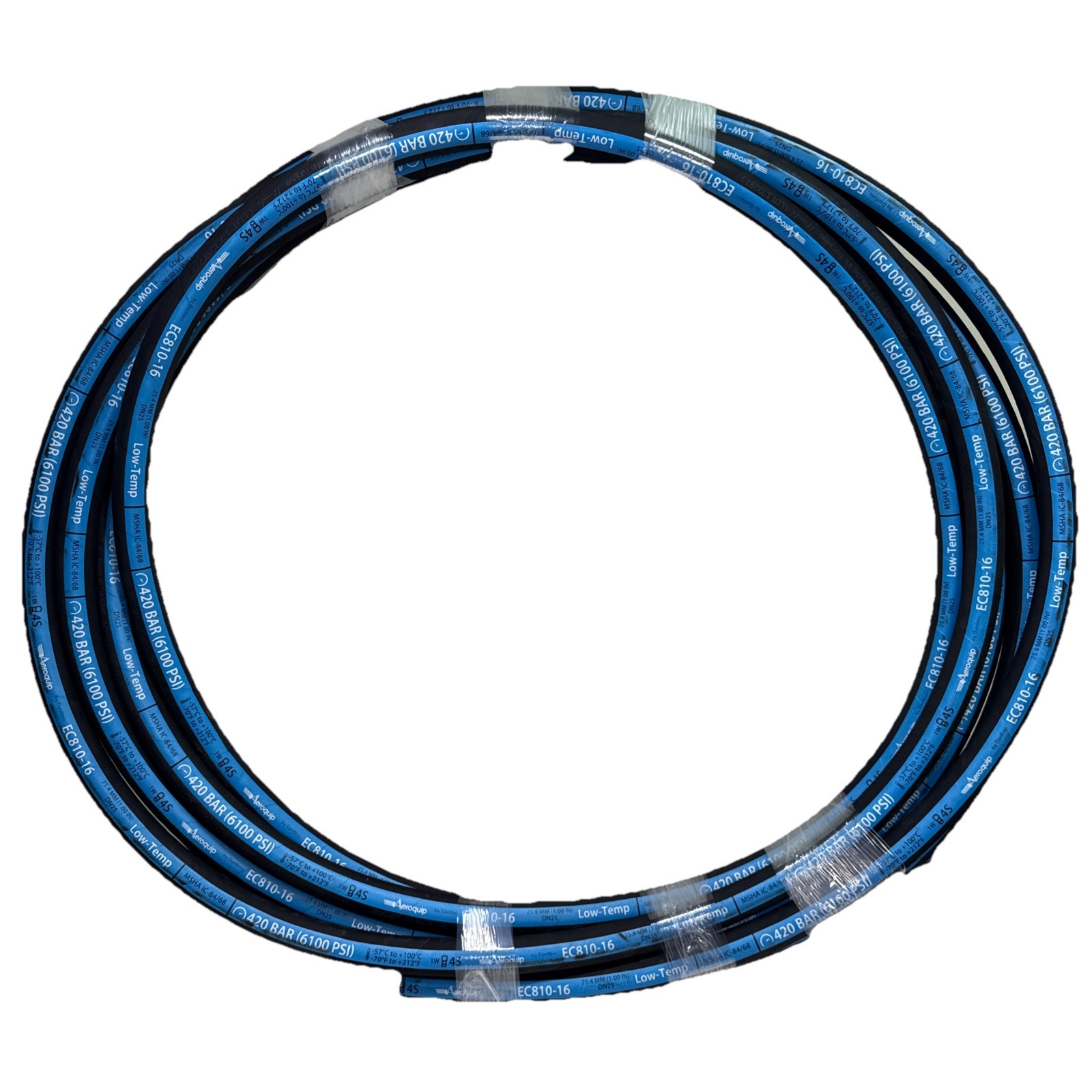 50\' Eaton Danfoss Aeroquip 1” EC810-16, 420 Bar 6100 PSI, LowTemp Hydraulic Hose