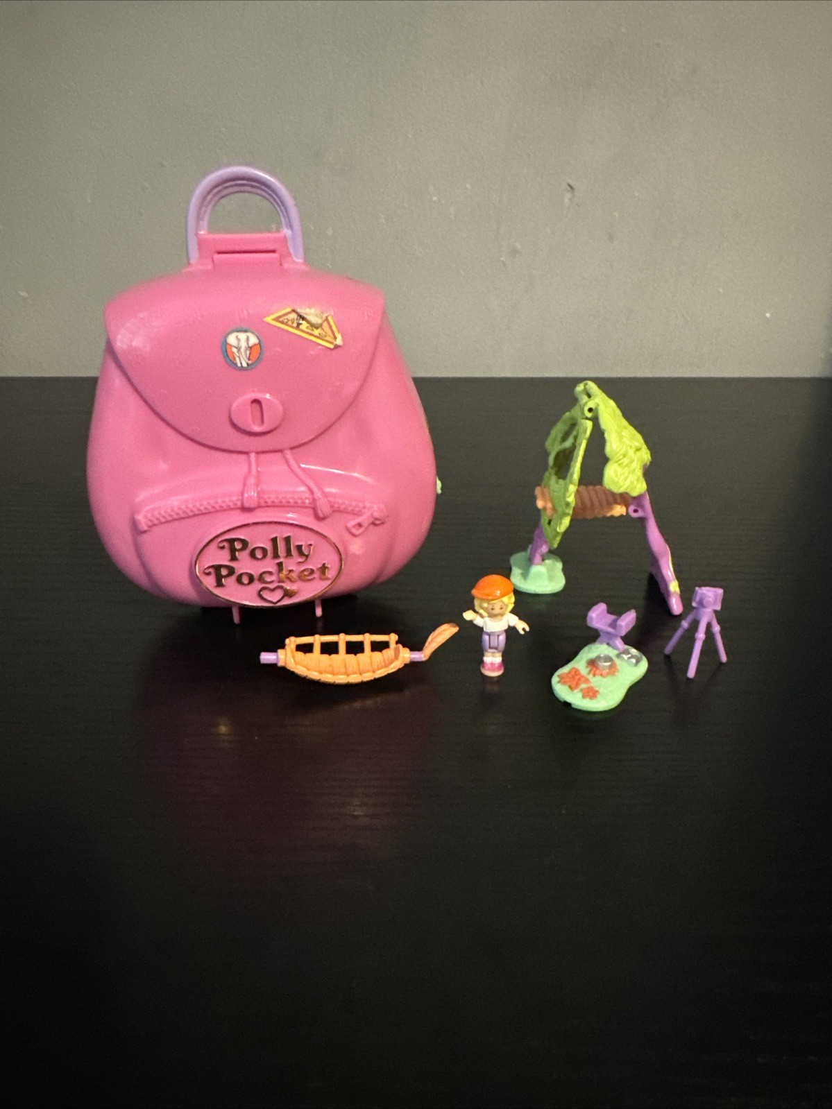 Vintage Polly Pocket, Jungle Adventure, Bluebird 1996, 95% Complete See Pics/des