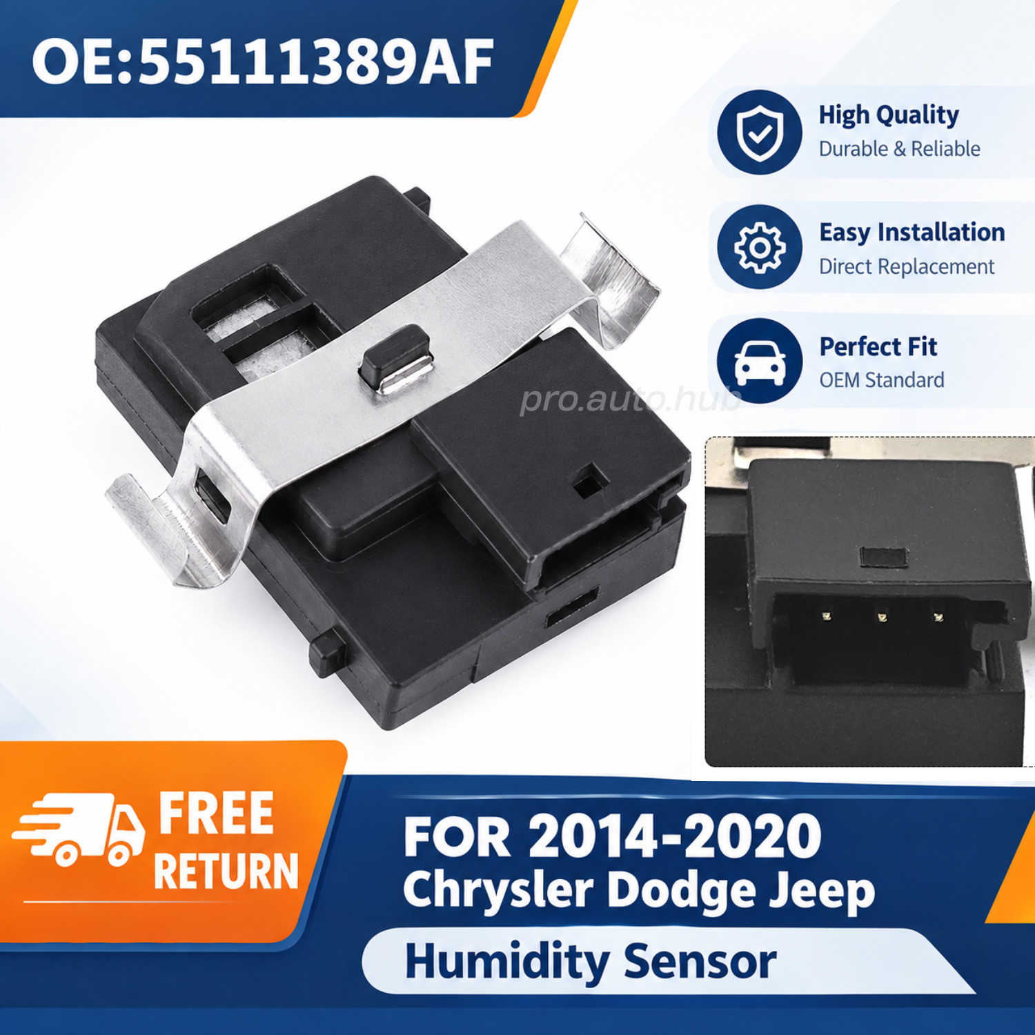 68440808AA Humidity Sensor For 2014-2019 Chrysler 300 2016-2019 Dodge Durango