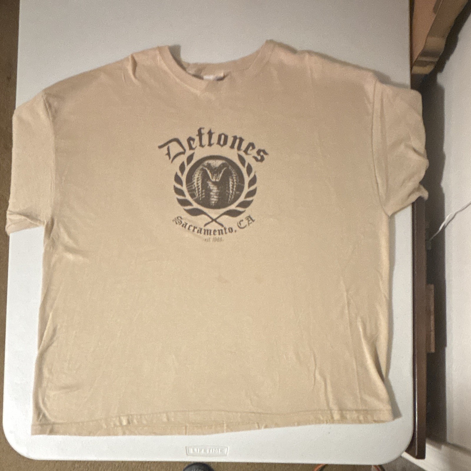 Deftones Sacramento CA Est. 1988 Hanes Heavyweight 50/50 T-Shirt Adult 2XL