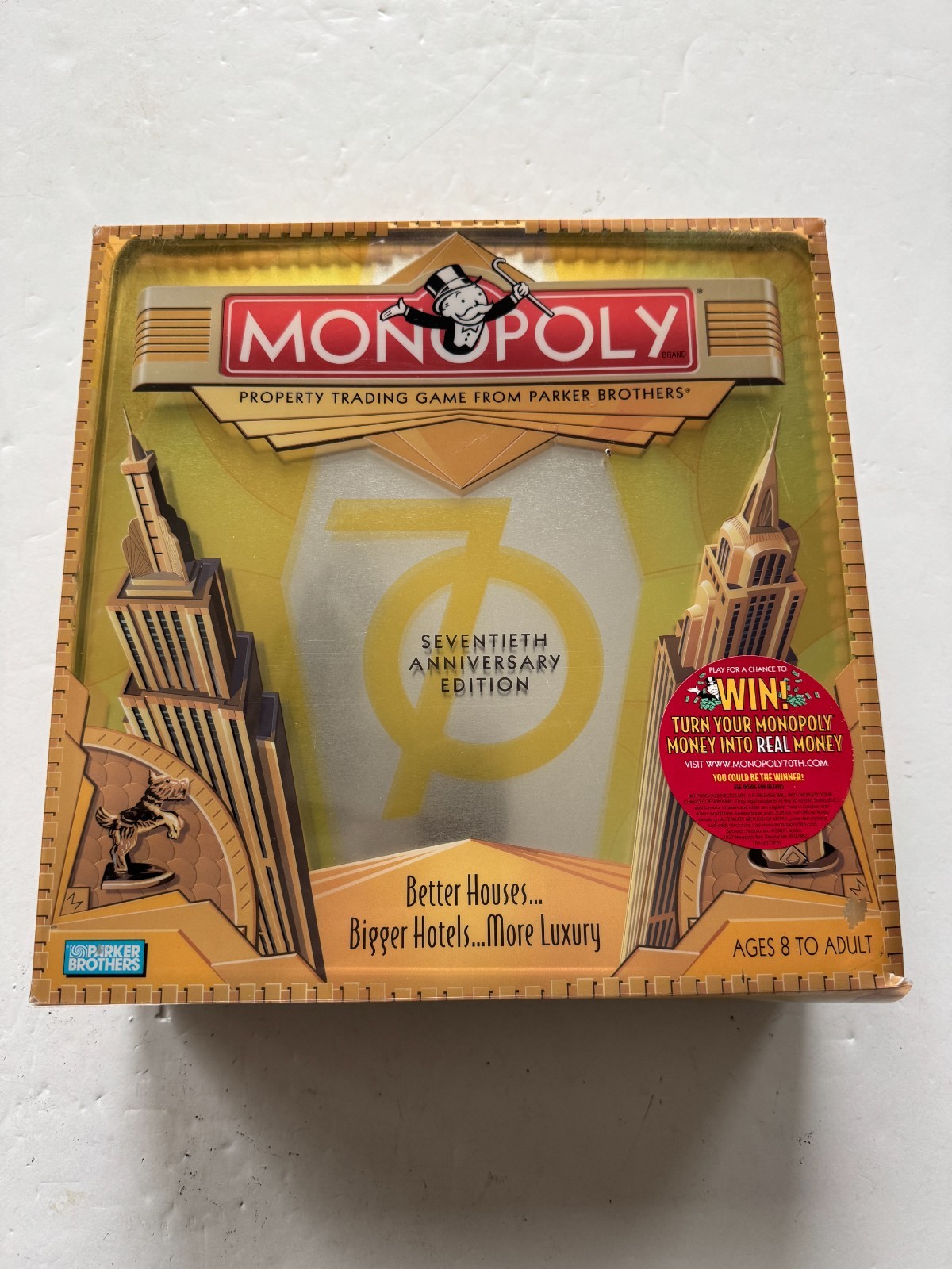 2005 Monopoly PREMIERE 70th Anniversary Edition Board Game, Retired 2005 Monopoly PREMIERE 70th Anniversary Edition Board Game, Retired