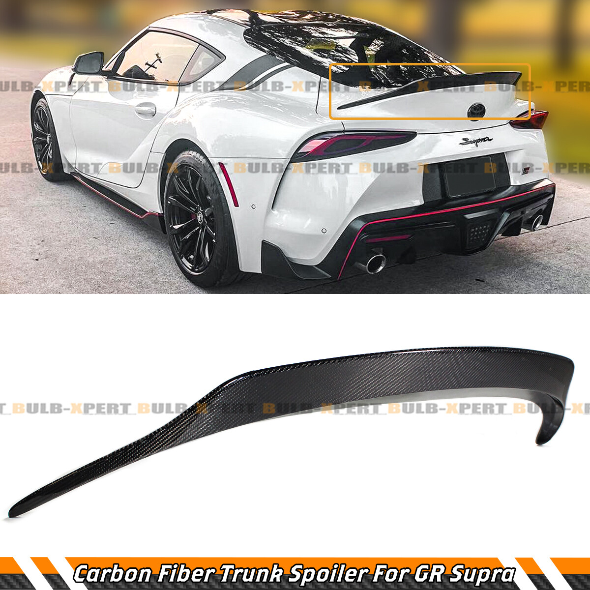 FOR 2020-26 TOYOTA SUPRA GR A91 EDITION CARBON FIBER DUCKBILL TRUNK SPOILER WING