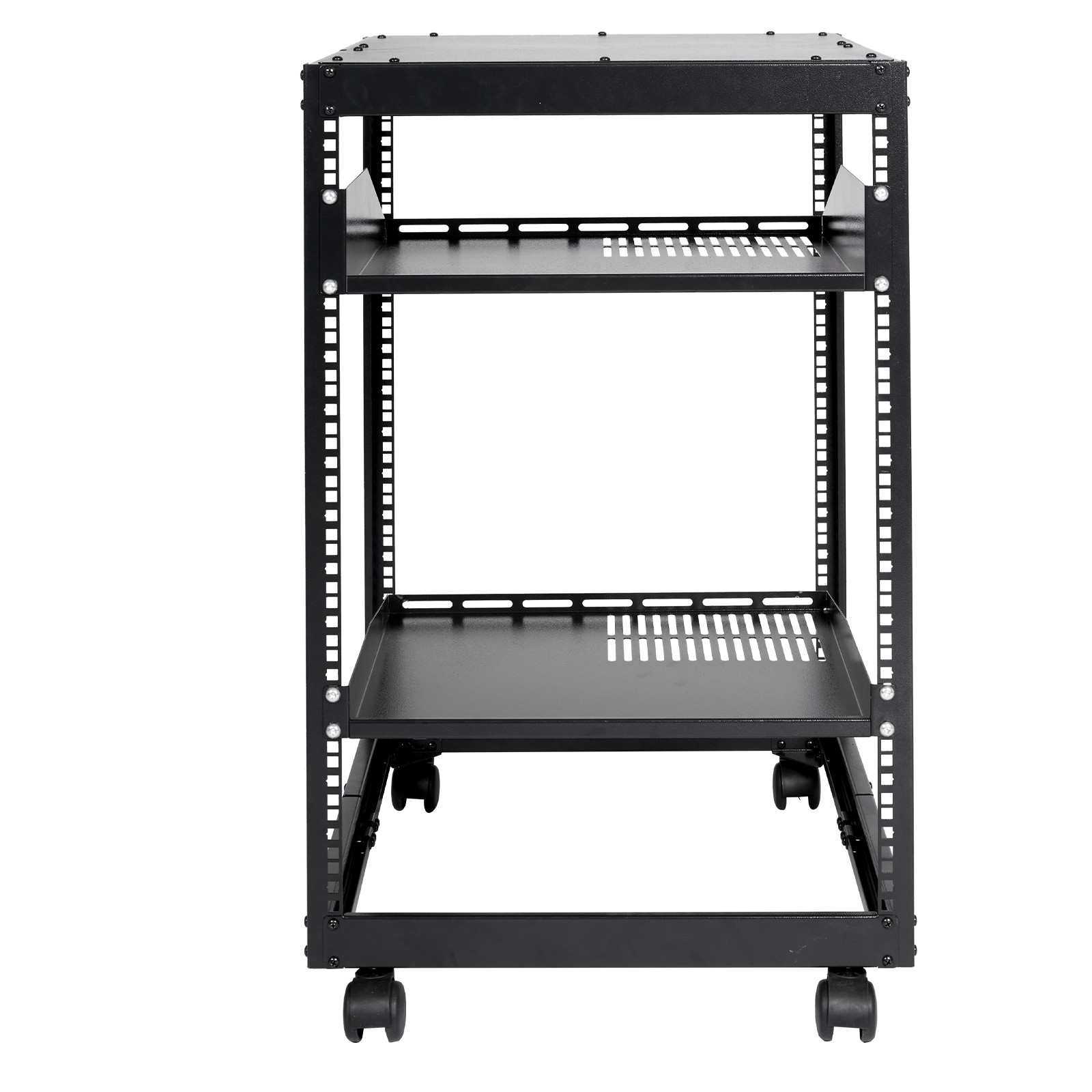 Uimoso 15U 4-Post Adjustable Open Frame Server Rack for Network Equipment Uimoso 15U 4-Post Adjustable Open Frame Server Rack for Network Equipment