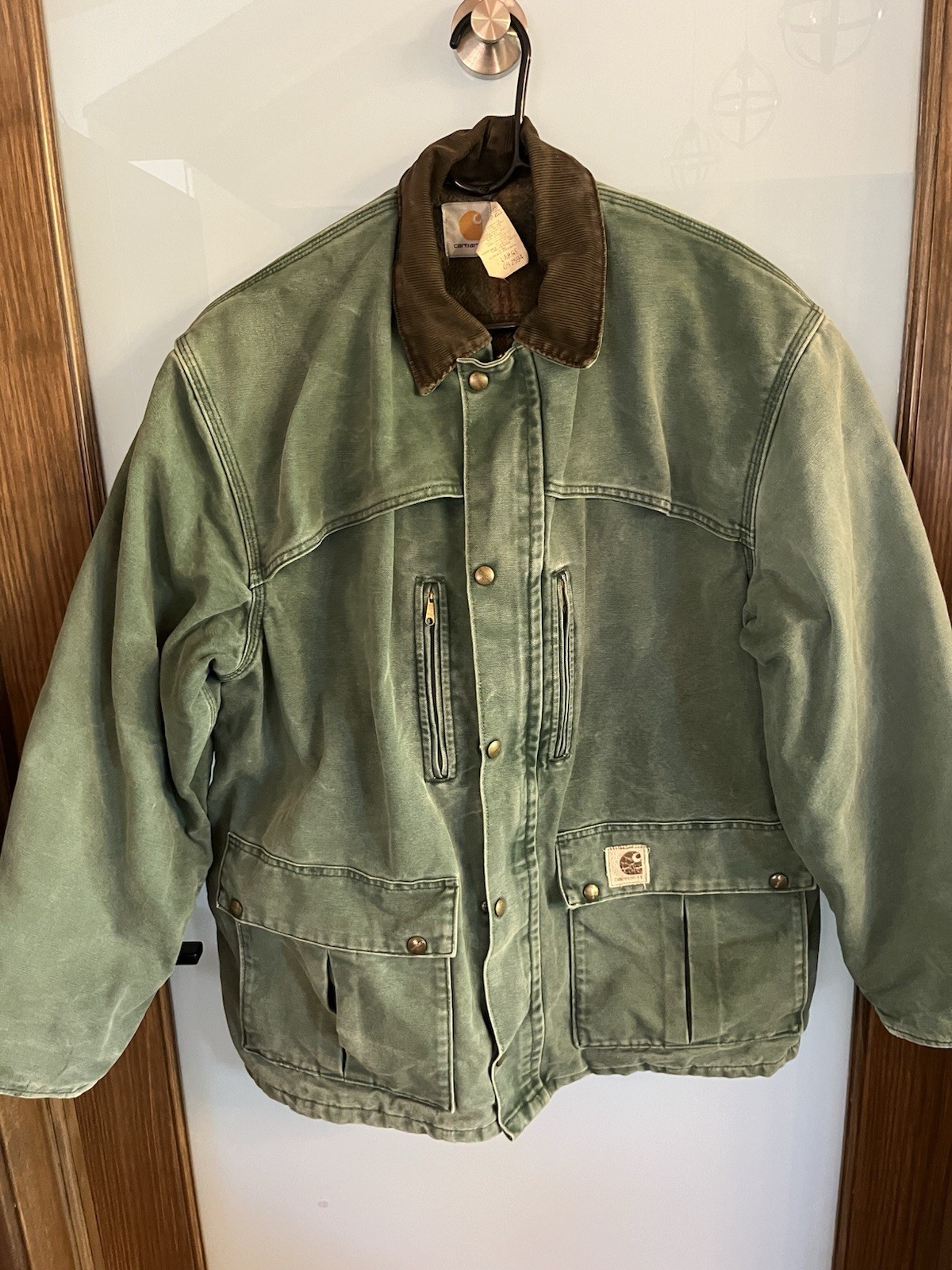 Vintage Carhartt Jacket Mens Lg. CB2594 Green Blanket Lined Chore Coat USA Made Vintage Carhartt Jacket Mens Lg. CB2594 Green Blanket Lined Chore Coat USA Made