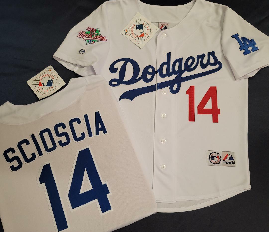 1624 Los Angeles Dodgers MIKE SCIOSCIA 1988 World Series Baseball Jersey New 1624 Los Angeles Dodgers MIKE SCIOSCIA 1988 World Series Baseball Jersey New