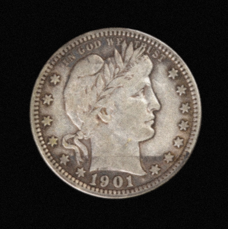 1901-S Barber Liberty Head Quarter As shown in the figure - Very Fine Condition