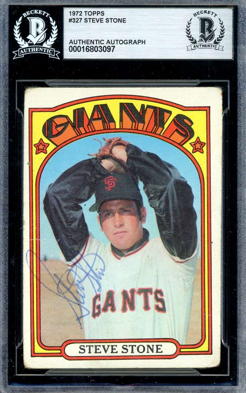 Steve Stone Beckett BAS Signed 1972 Topps Rookie Autograph