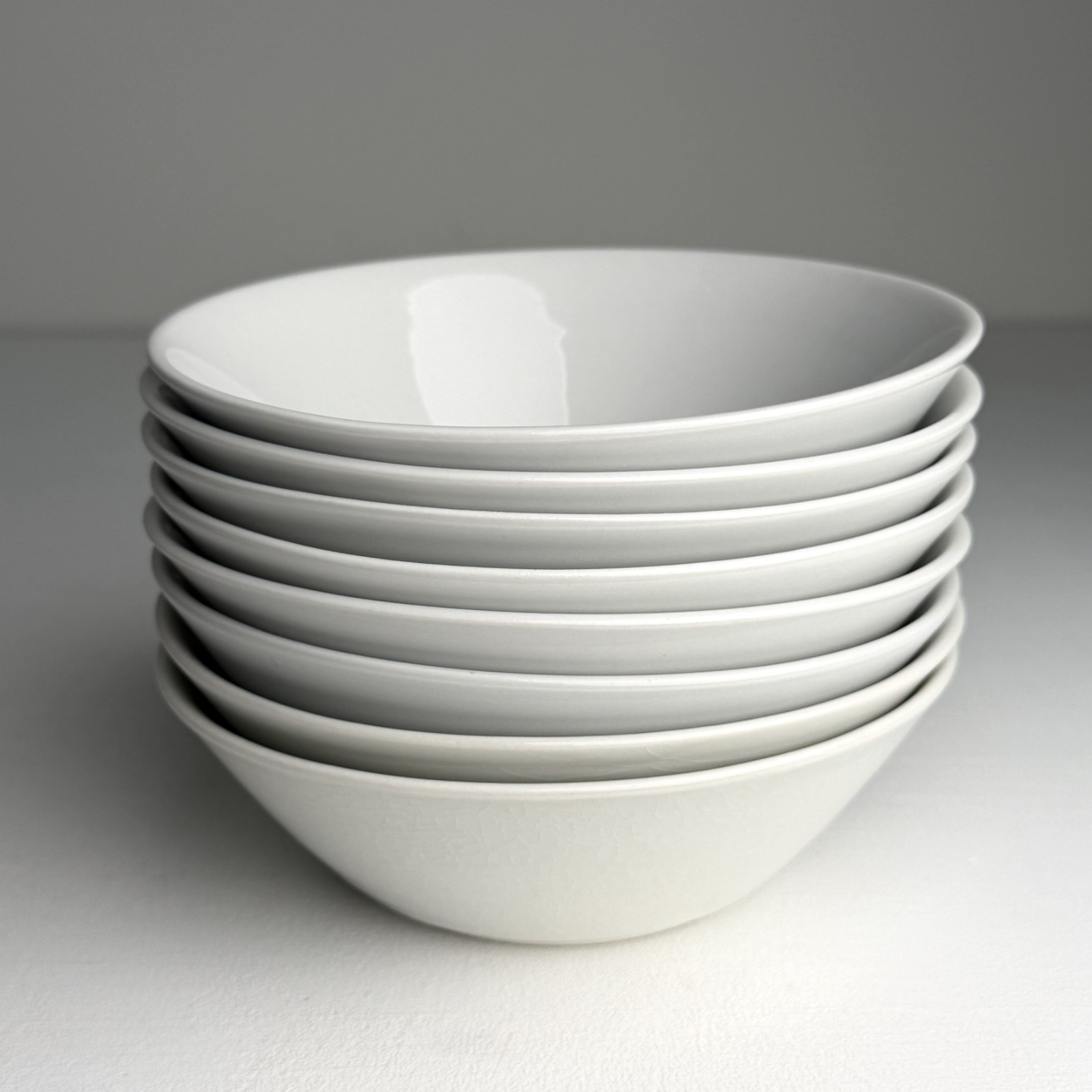 Set of 8 Vintage Arabia Finland White 