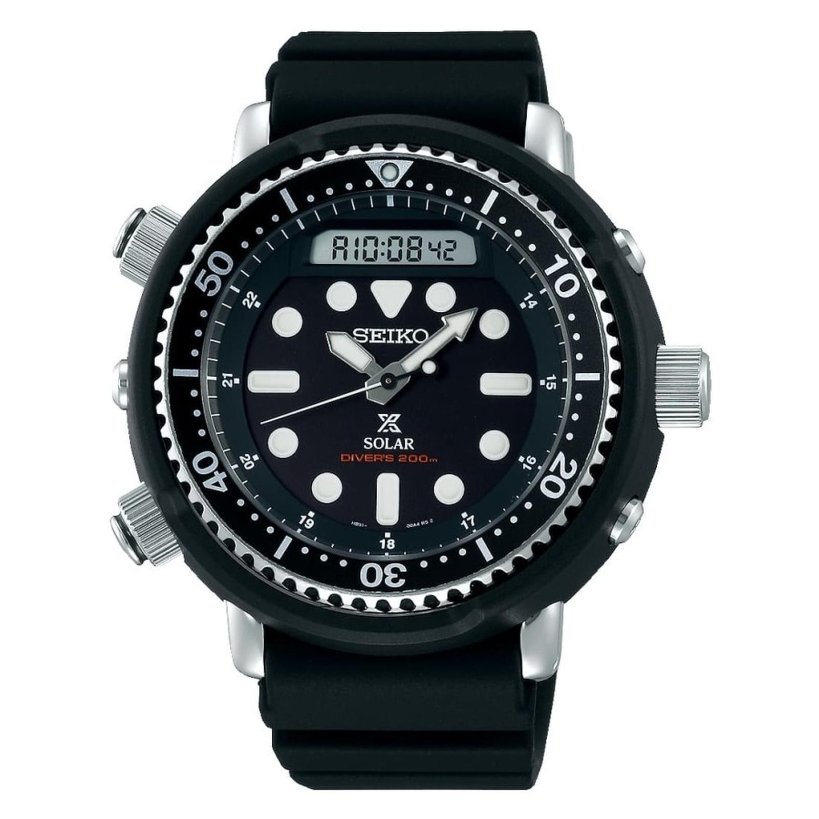 SEIKO ProspeX SNJ025P1 Solar Hybrid Watch Diver Street ARNIE H851 Black NOS
