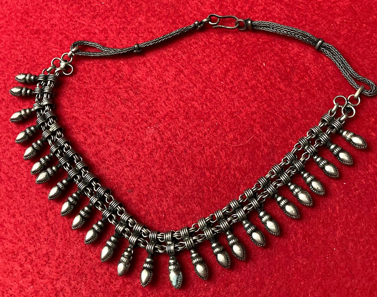 SILVER RAJASTHANI NECKLACE HANDMADE BY MASTER CRAFTSMAN RAJASTHAN, INDIA