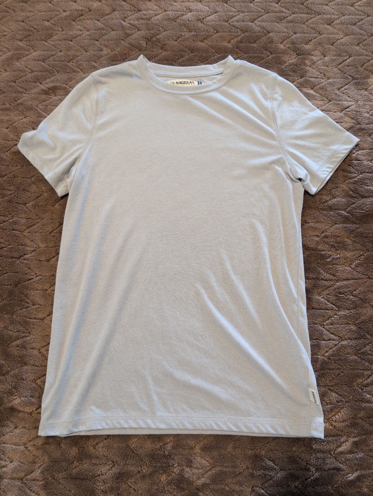 Magellan Outdoors Classic Fit Moisture-Wicking Fish Gear T-Shirt, Light Blue, L