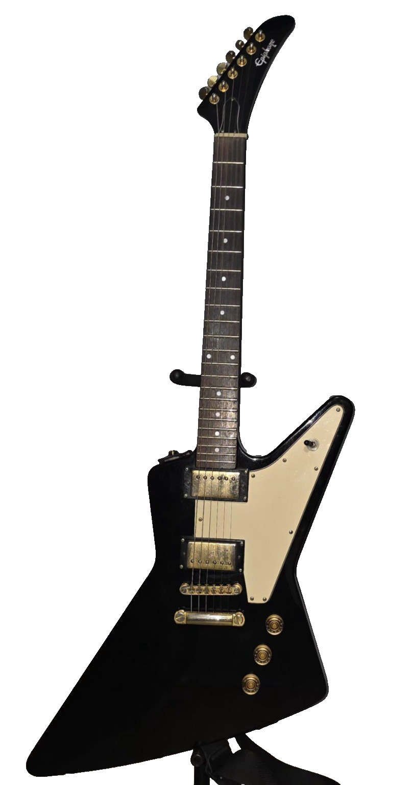 2007 Epiphone 1958 Korina Explorer - Ebony / Gold Hardware