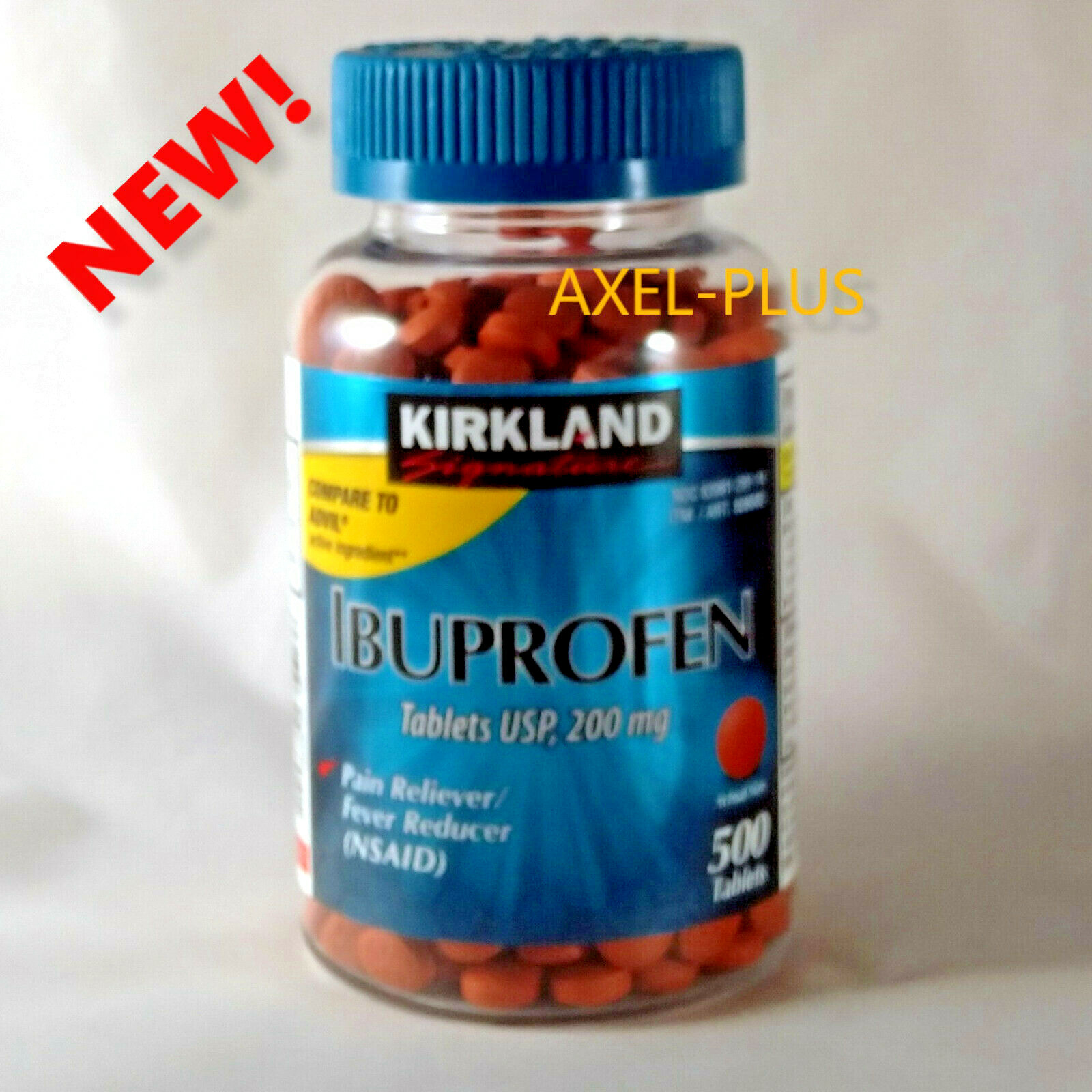 NEW Kirkland Signature Ibuprofen Tablets.200 mg 500 Tablets NEW Kirkland Signature Ibuprofen Tablets.200 mg 500 Tablets