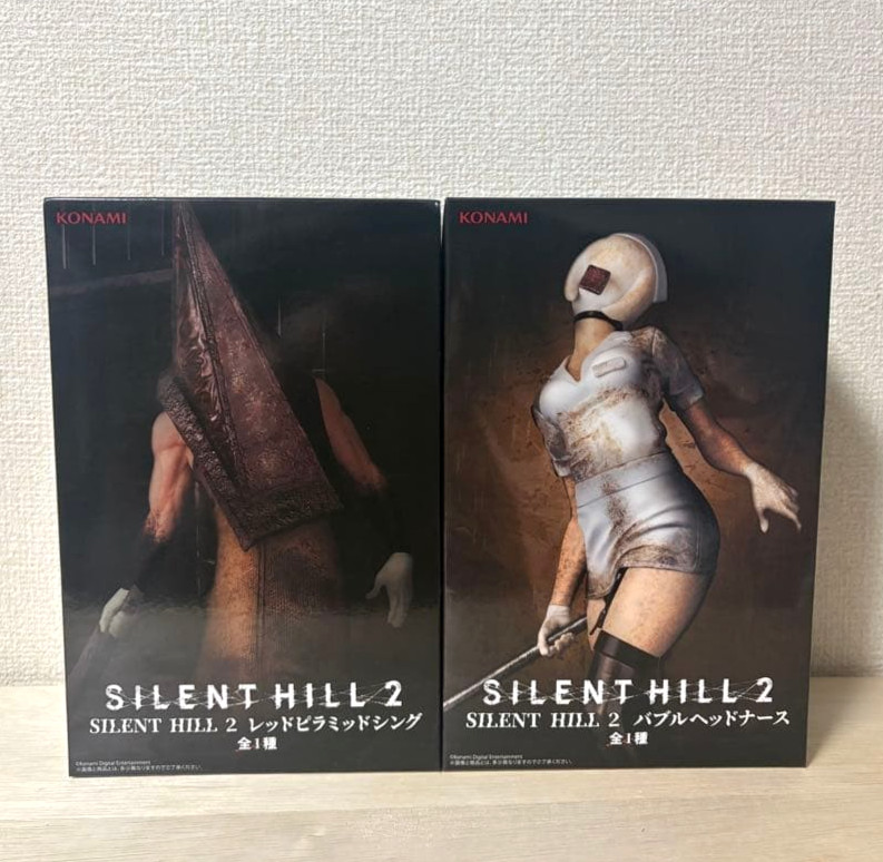 SILENT HILL 2 Red Pyramid Thing & Bubble Head Nurse Figure Set Konami Japan New