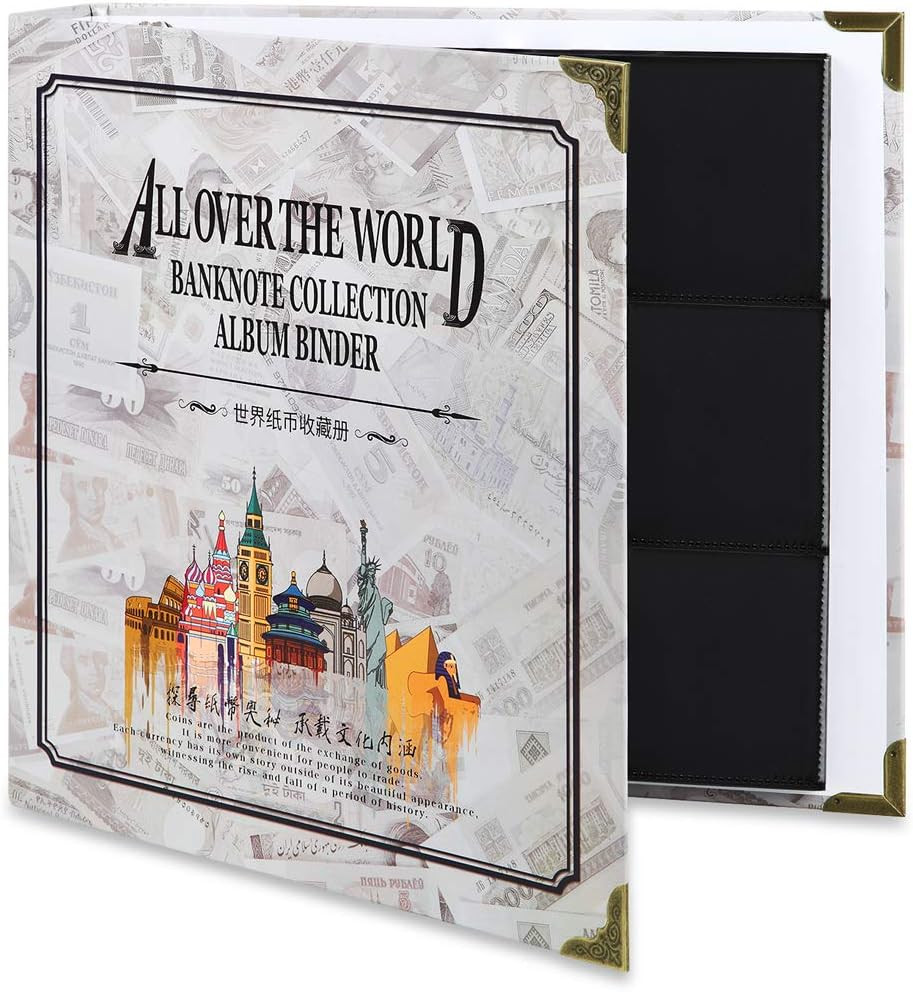 120 Pockets Banknote World Currency Collecting Album Book for Bills |