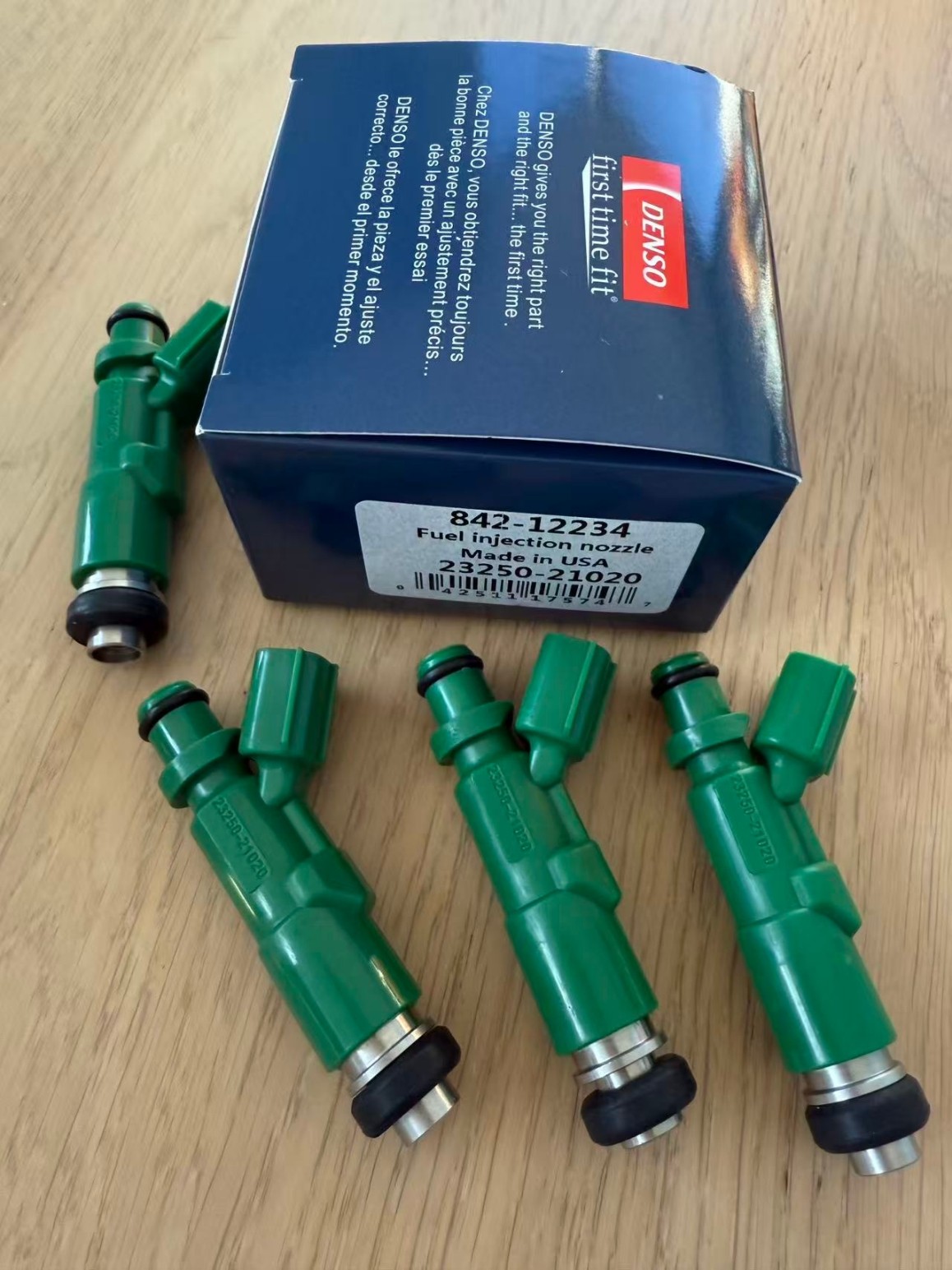 4 x OEM 23250-21020 Denso FJ343 Fuel Injectors For Echo Prius & Scion xA xB 1.5L