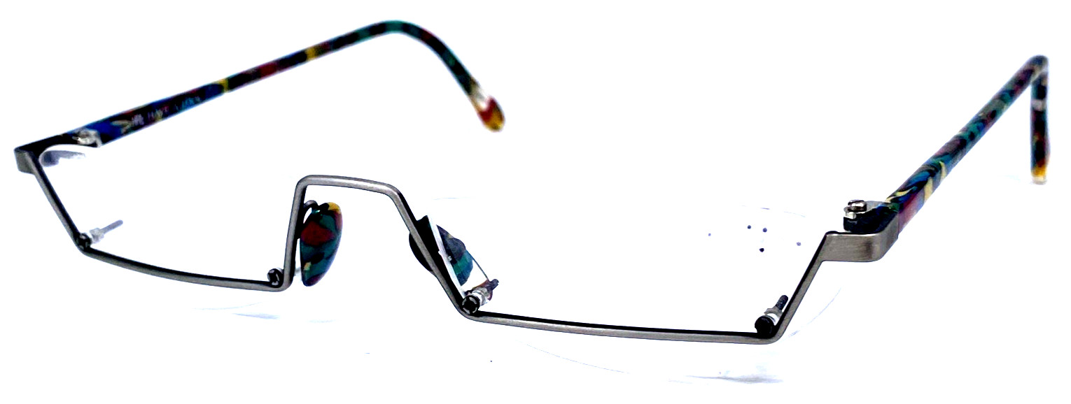 HAL HAVE A LOOK 2009 5399 NOS Grey/MultiColor HalfRim Eyeglasses Frame 58-19-145