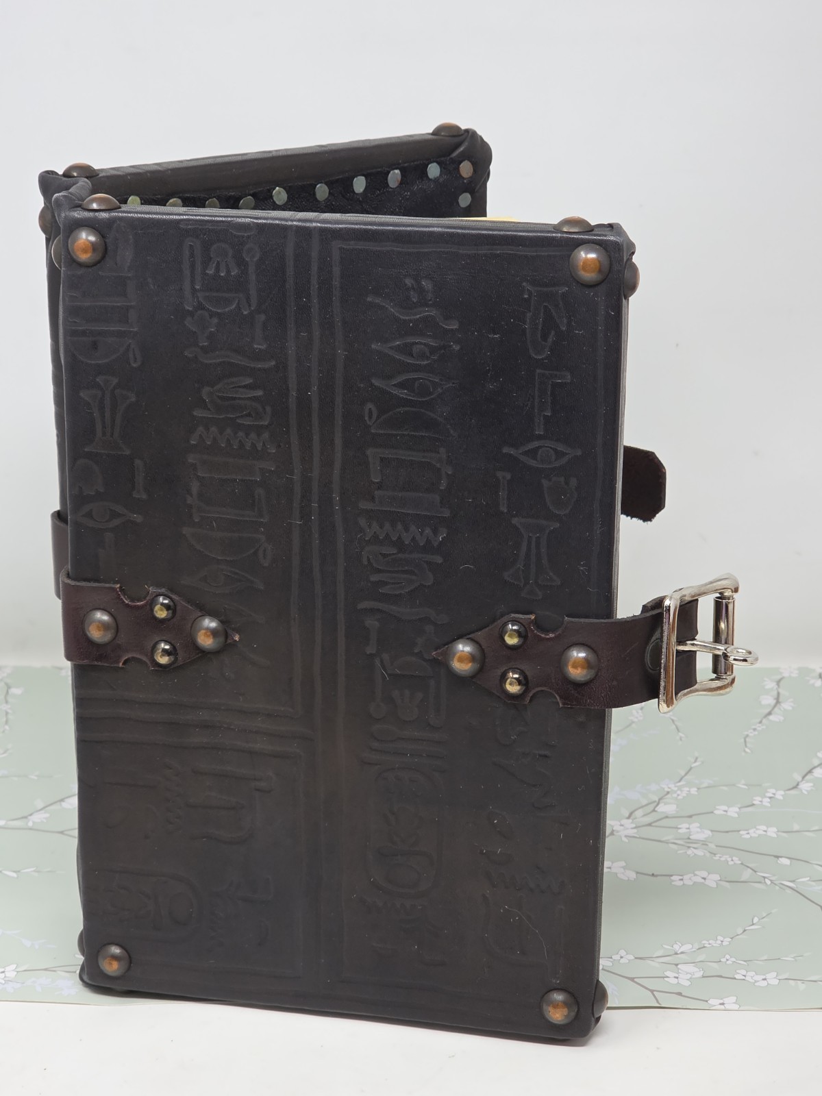 Egyptian Hieroglyphics Leather Blank Book Journal Diary Hand Crafted Thick 10x7