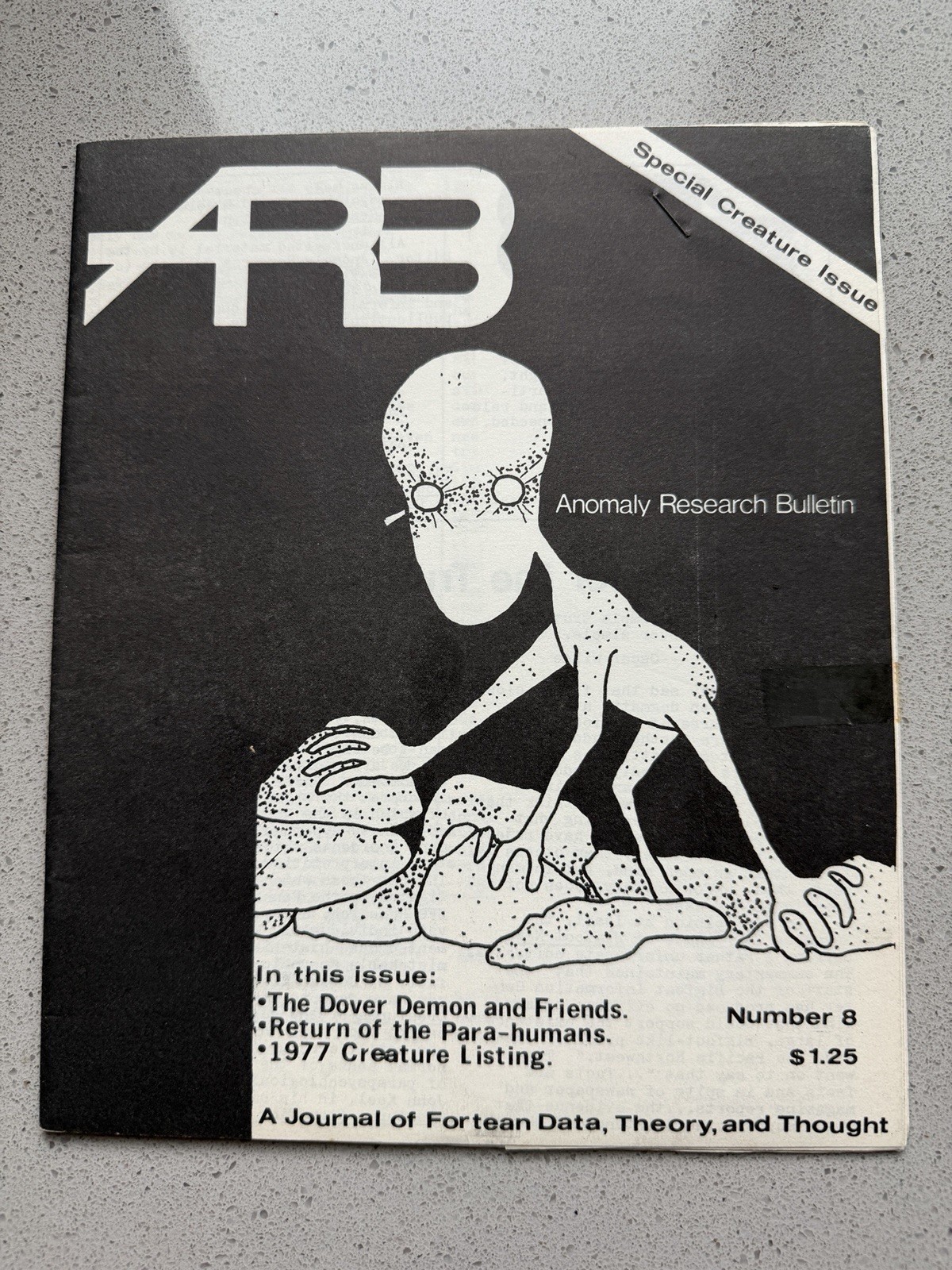 1978 Anomaly Research Bulletin (ARB) Number 8 – Special Creature Issue - Rare