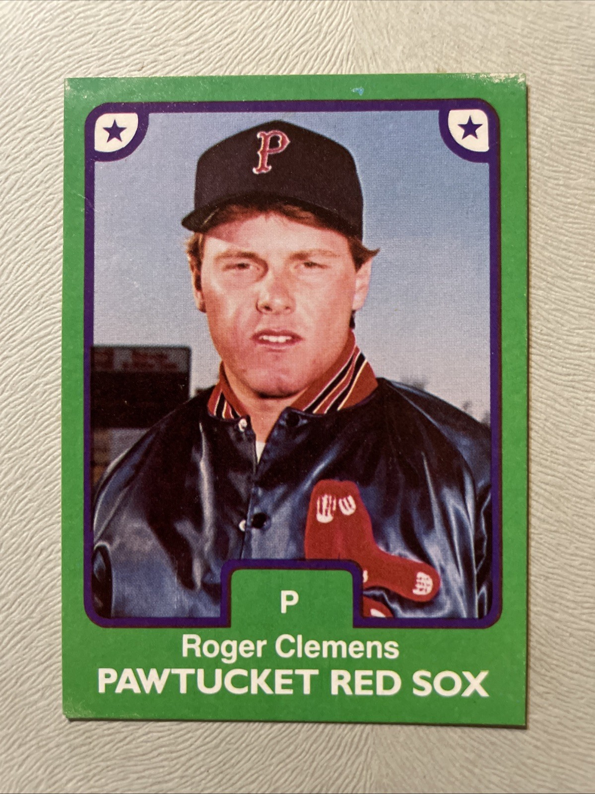 1984 TCMA Minor League Roger Clemens #22 Pawtucket Red Sox Baseball Card VG-EX